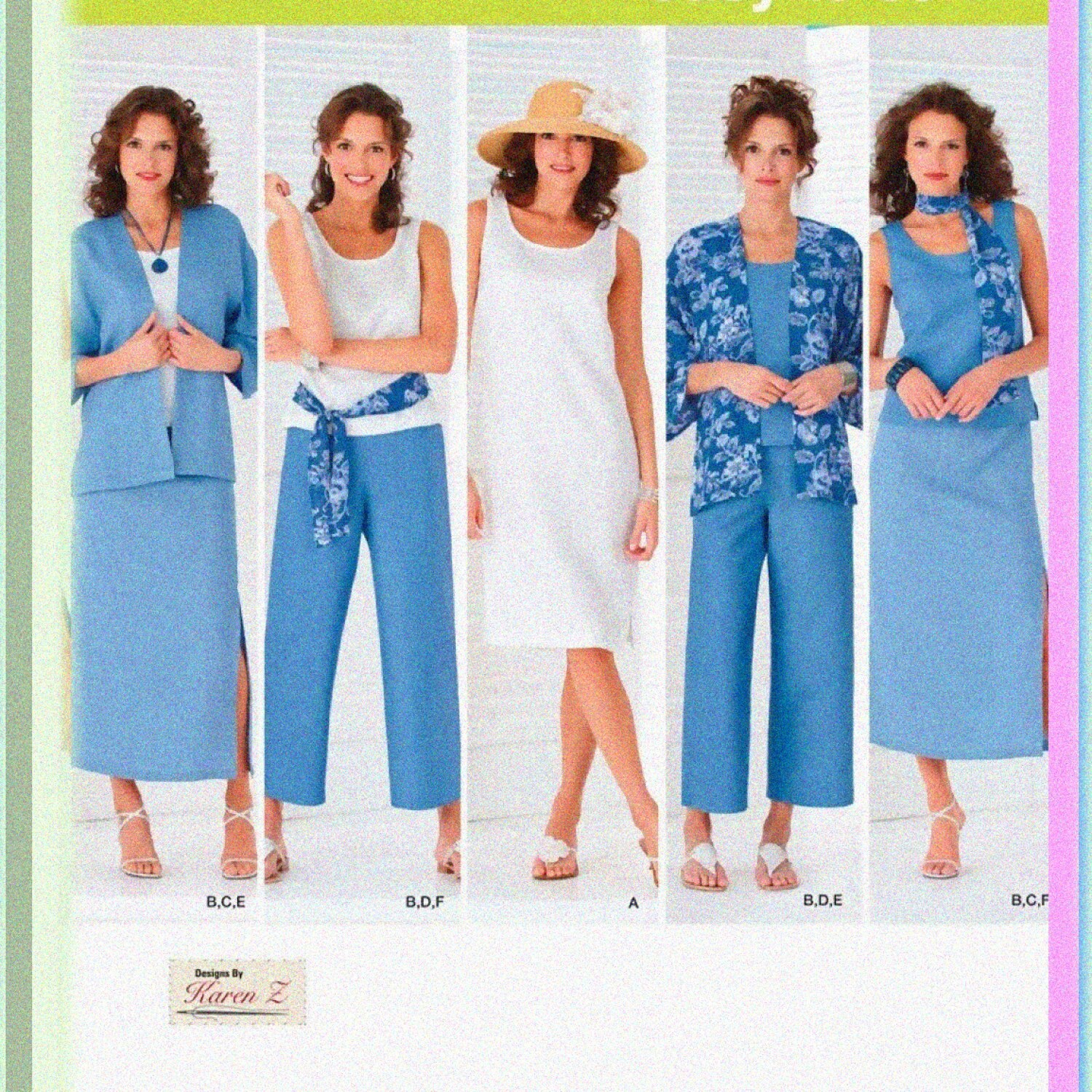 CurvyStitch 4552: Plus Size Skirt, Pants, Dress & Scarf Sewing Pattern for Women by Karen Z (Sizes 10-18)