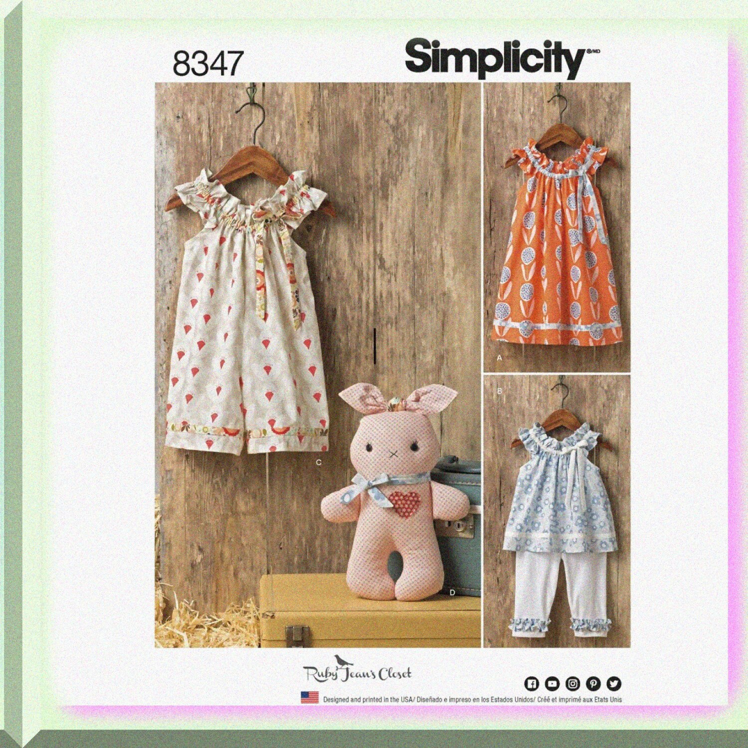 TinyTogs Trio: Toddler Dress, Knit Capris & Cuddly Toy Sewing Patterns (Sizes 1/2-4)