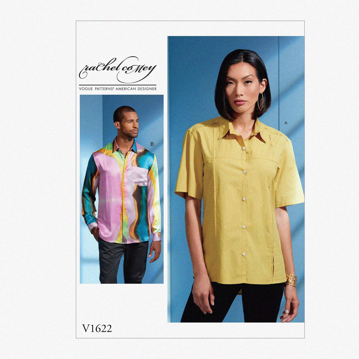 Rachel Comey UniFit Button-Up Shirt Patterns, Sizes 40-46, Classic White