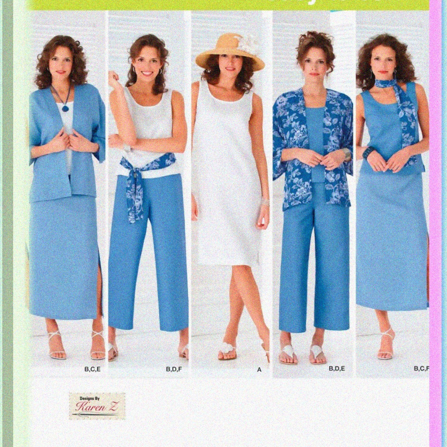 CurvyStitch 4552: Plus Size Skirt, Pants, Dress & Scarf Sewing Pattern for Women by Karen Z (Sizes BB 20W-28W)