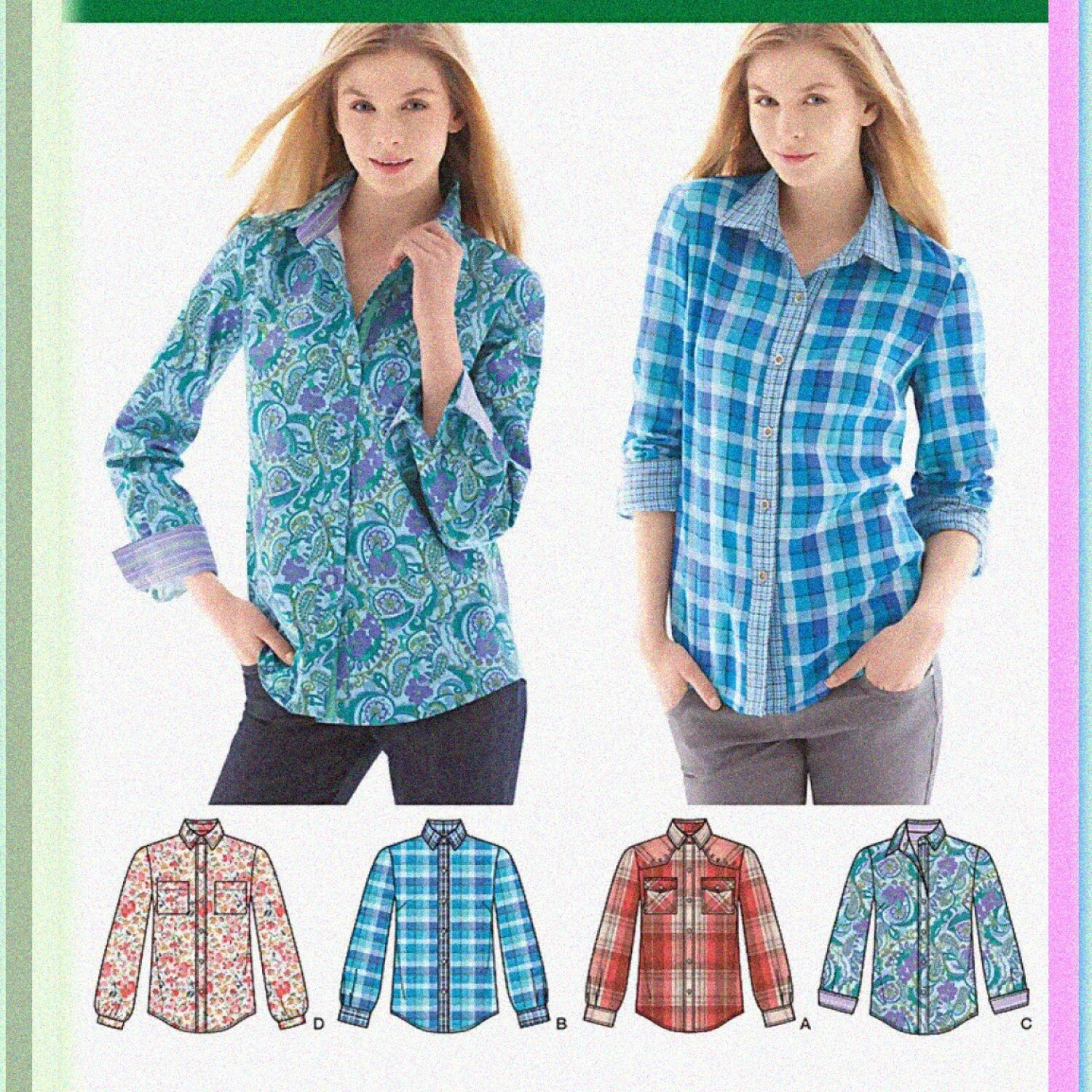 ChicStitch Women's Button-Up Shirt Pattern - Sizes 14-22