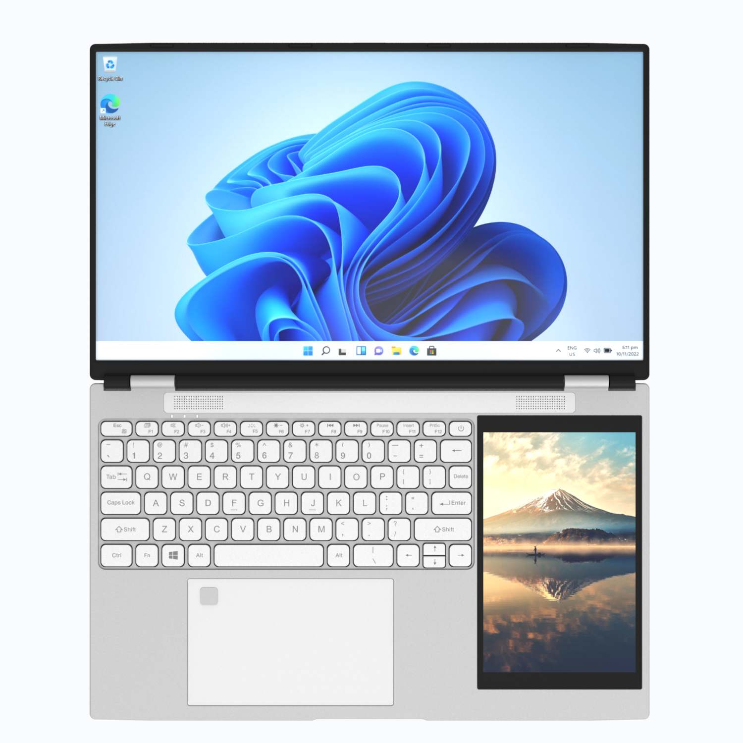 TUTT E156D 15.6" Laptop IPS Dual Screen 7” Mini Touch Screen Silver (1 TB SSD/ 32 GB RAM) | Intel® N95 CPU, Dual-band 2.4G/5G WIFI BacklitKeyboard | Windows 11 Pro with Mouse