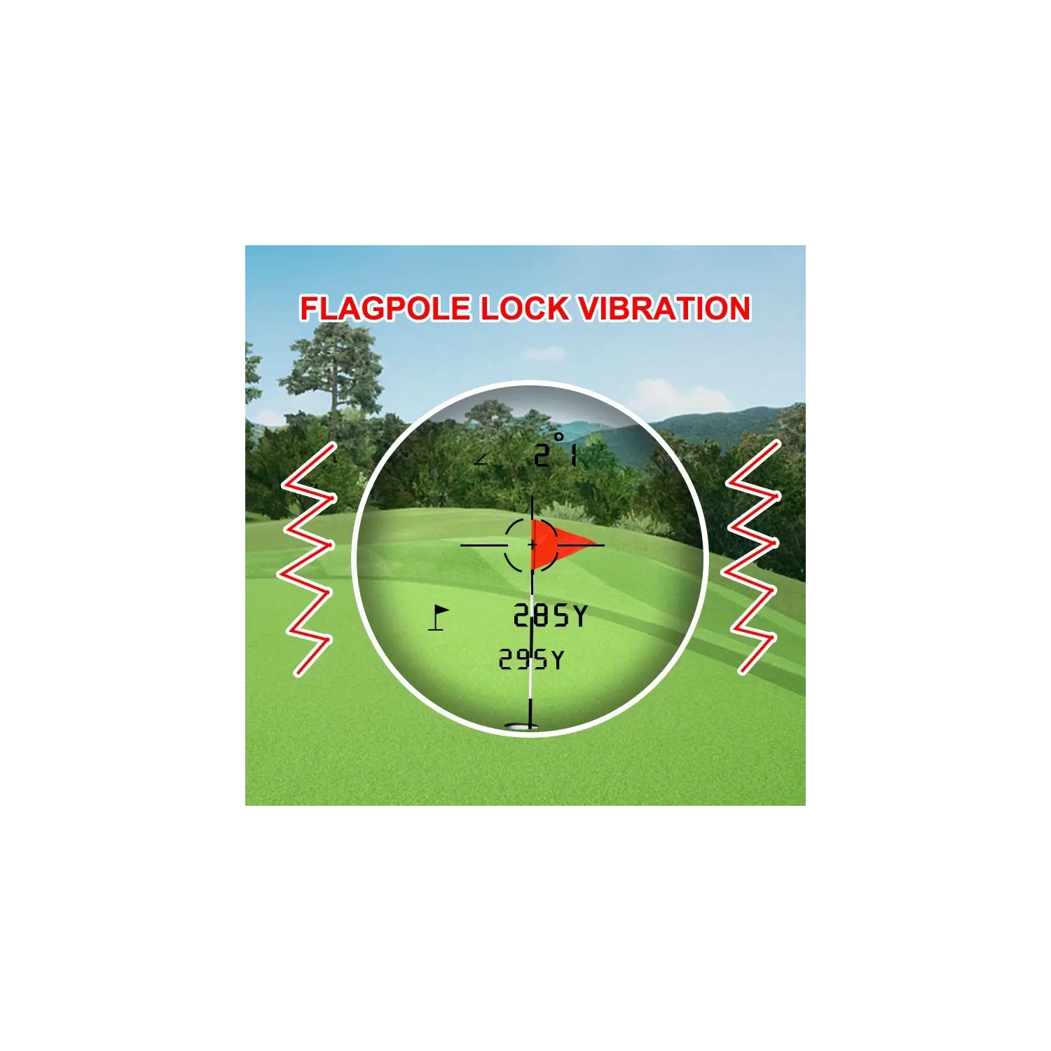 Télémètre de golf avec vibration de blocage de pente et de goupille | Laser 1000YDS, tournoi légal, batterie rechargeable