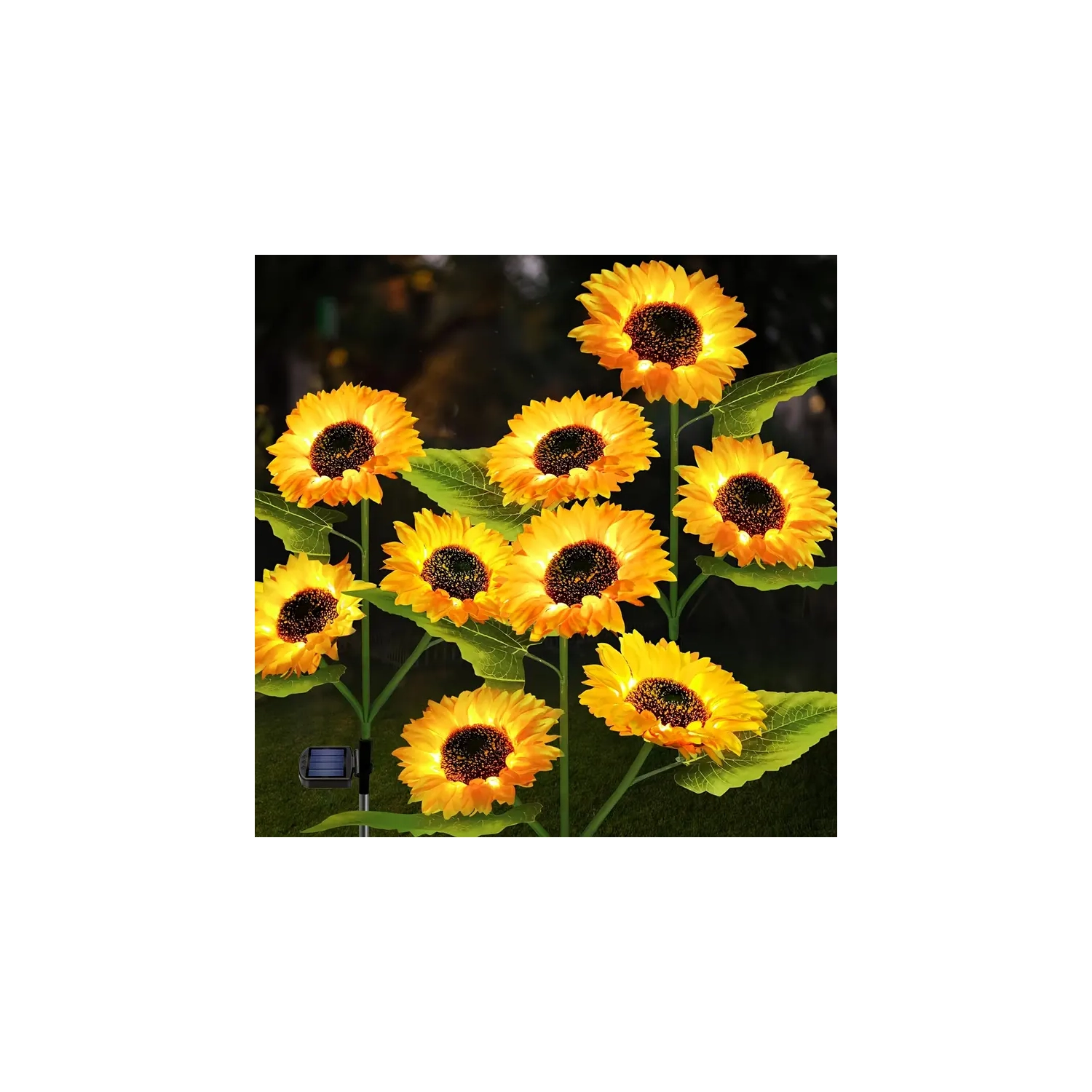 Sunflower Solar Lights 2 Pack | Perfect Decorative Lighting for Patio, Lawn, Garden, Yard, Pathway