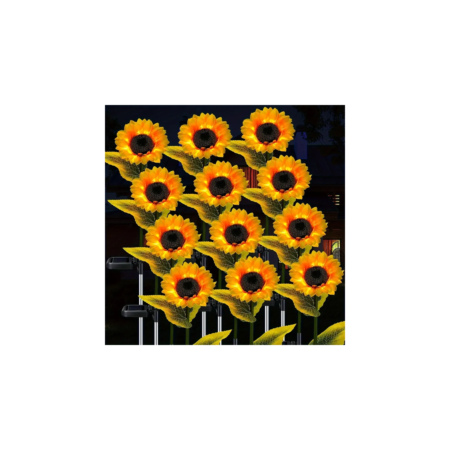Sunflower Solar Lights 2 Pack | Perfect Decorative Lighting for Patio, Lawn, Garden, Yard, Pathway