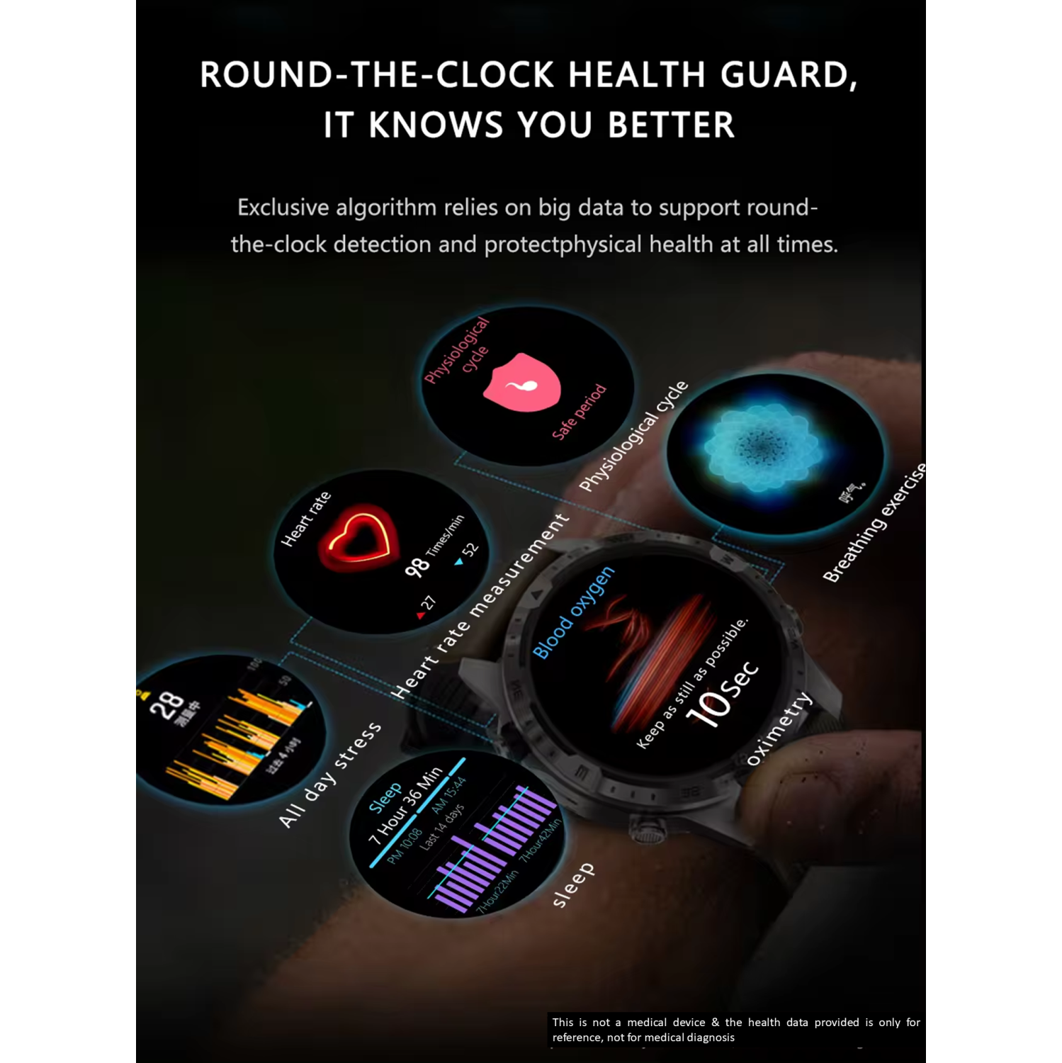 Explorer GT45 Smart Watch for Men 1.6" HD Display BT Call & Text Waterproof Sports Mode Pedometer Fitness Tracker smartwatch for Android iOS iPhone