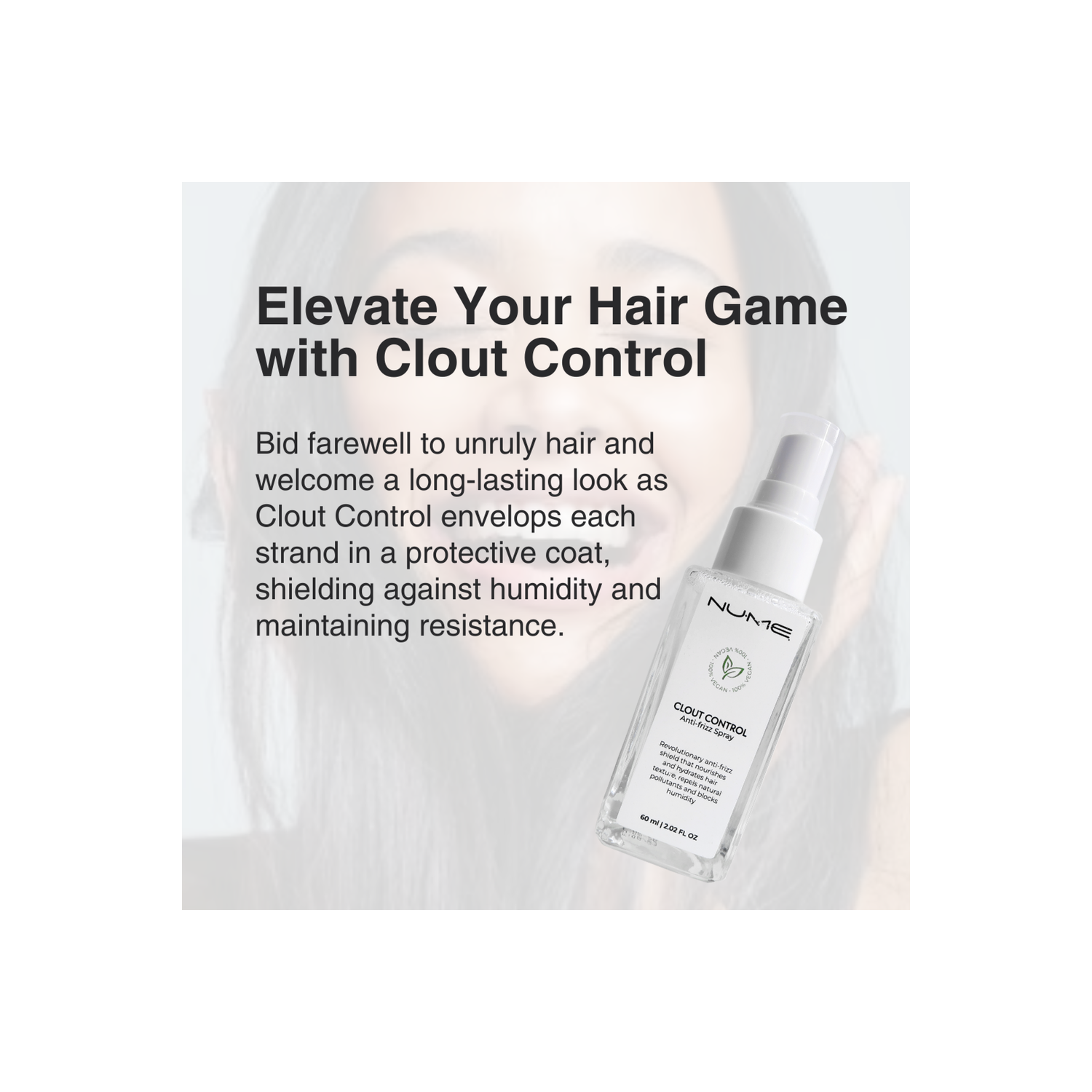 NuMe Clout Control Anti-Frizz Spray for Fresh and Vibrant Hair