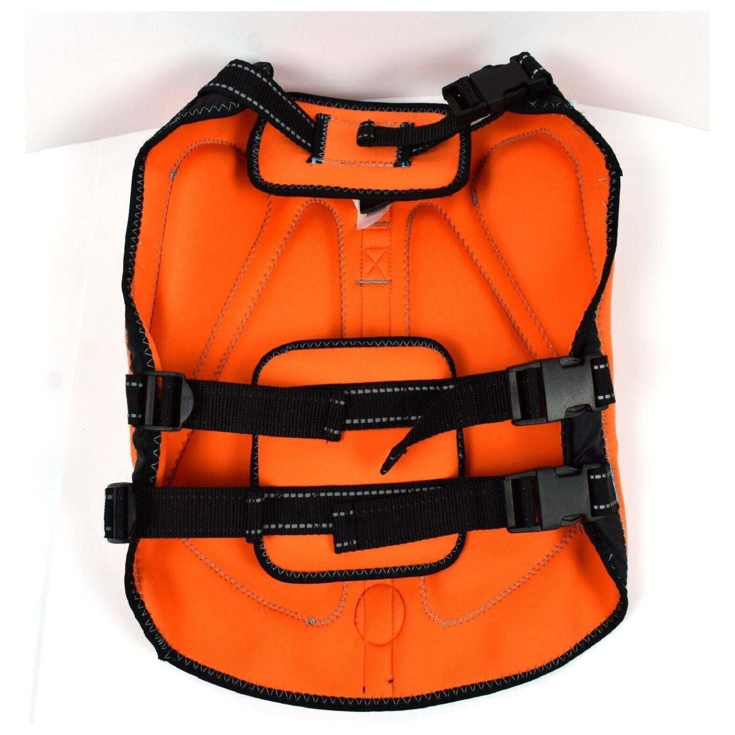 STIMULA LIFESTYLE SILVER PAW DOG LIFE JACKET FOR POOL, LAKE, OCEAN, RIVER & BEACH CANINE CERTIFIED ADJUSTABLE SIZE LARGE