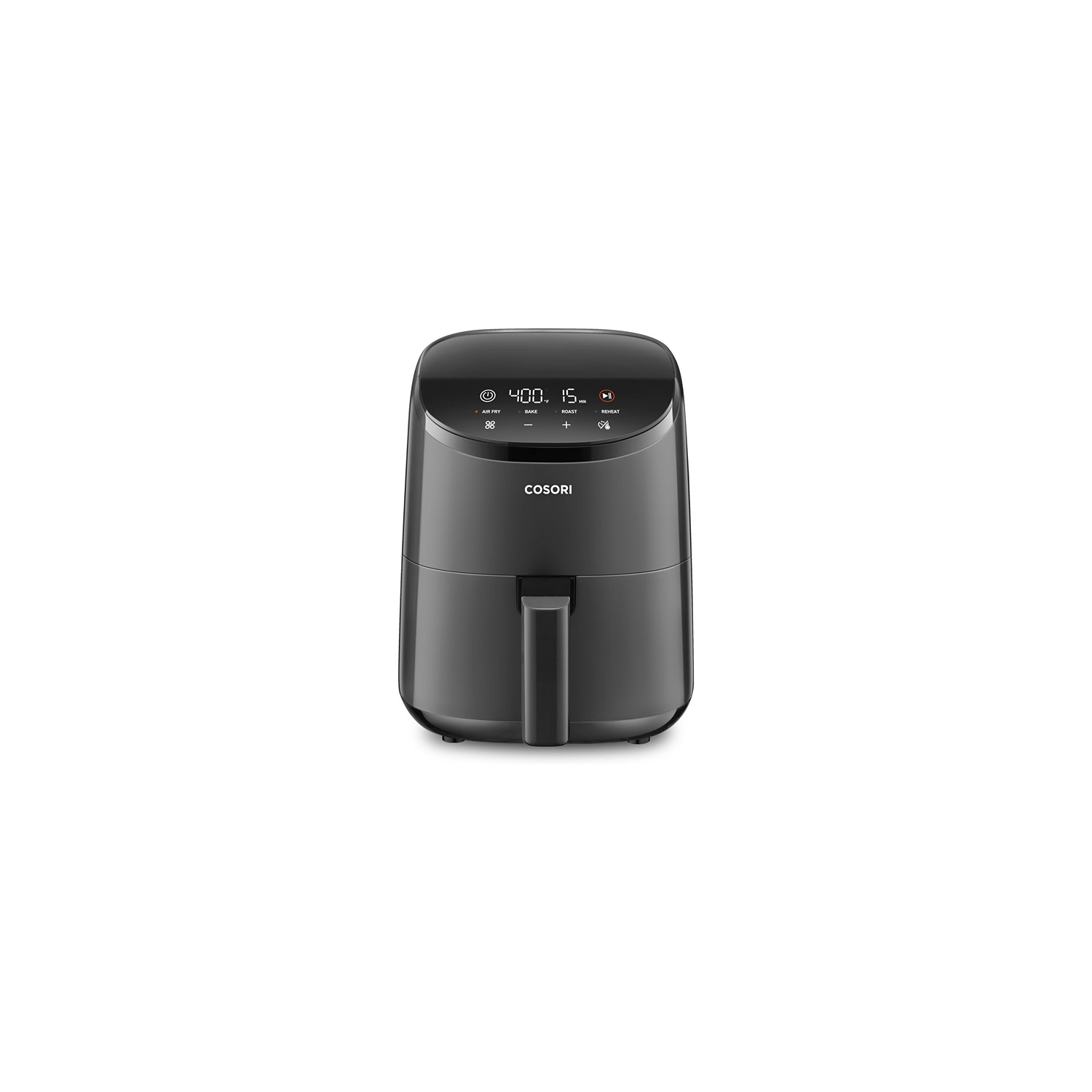 COSORI ‎25.65 x 21.08 x 26.67 cm Small Air Fryer Oven 2.1 Qt 4 in 1 Mini Airfryer Bake Roast Reheat Space saving Low noise Nonstick Dishwasher Safe