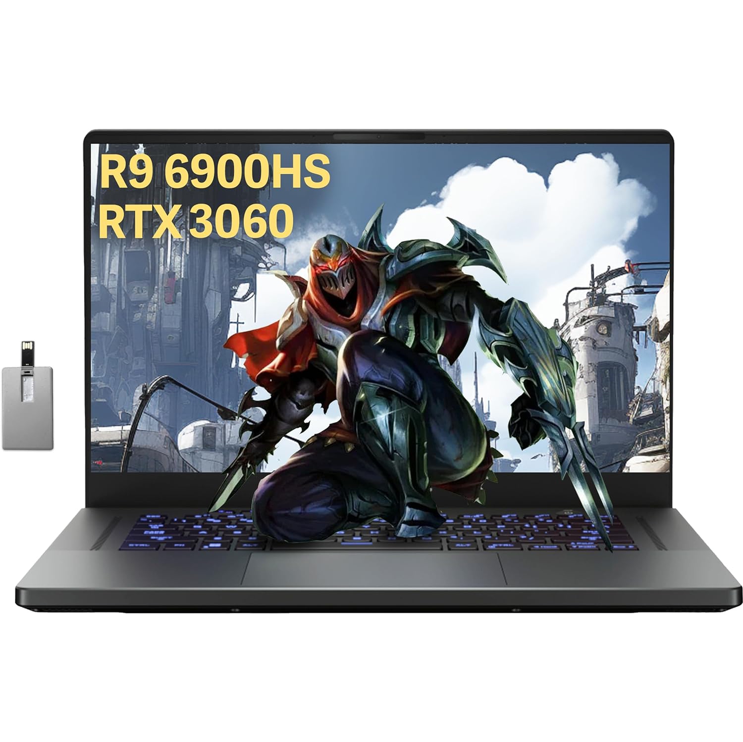 ASUS ROG Zephyrus 15.6" WQHD 165Hz Gaming Laptop, AMD Ryzen 9 6900HS, 4TB PCIe SSD, 40GB DDR5 RAM, NVIDIA GeForce RTX 3060 8G, Win 11 Pro, Gray, 32GB Hotface USB Card