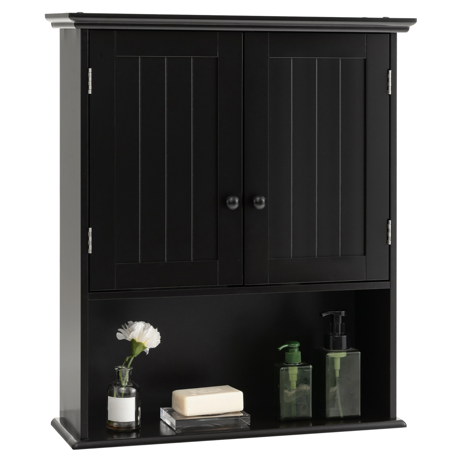Meuble de rangement mural en bois pour armoire de salle de bain de Costway