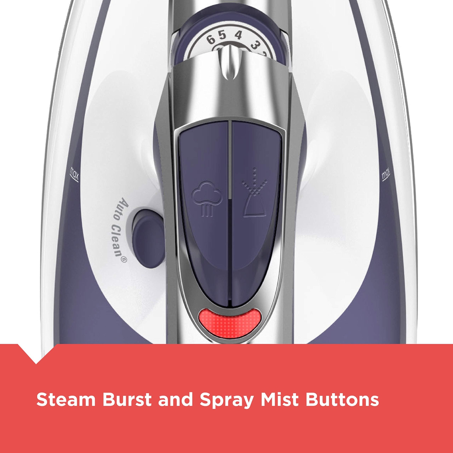 Fer à vapeur Black+Decker Advantage, antiadhésif, acier inoxydable, blanc/bleu, IR1070SC