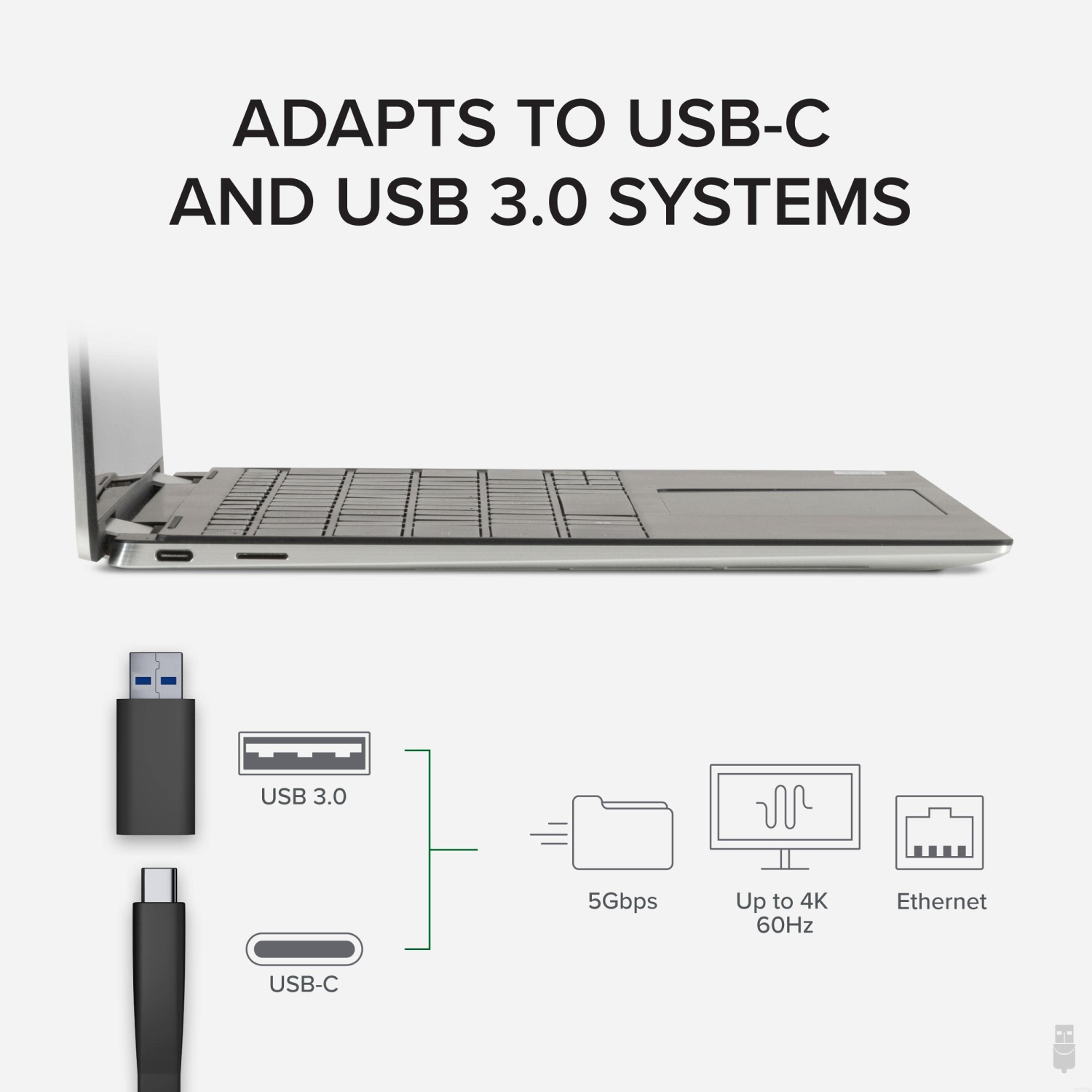 Adaptateur USB de type C double 4K HDMI et Ethernet Gigabit enfichable