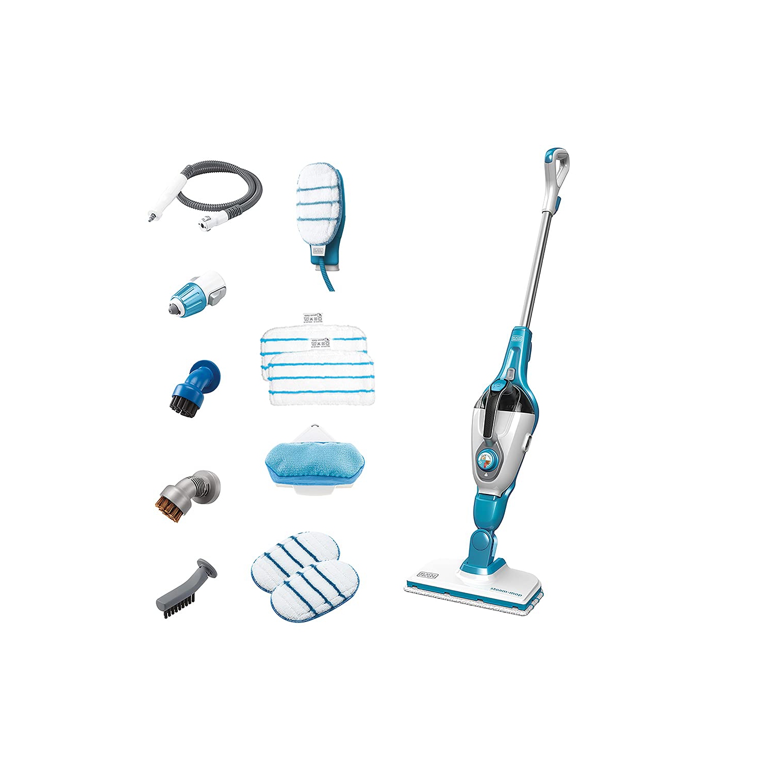 Vadrouille à vapeur 7-en-1 BLACK+Decker avec nettoyeur à vapeur portatif SteamGlove