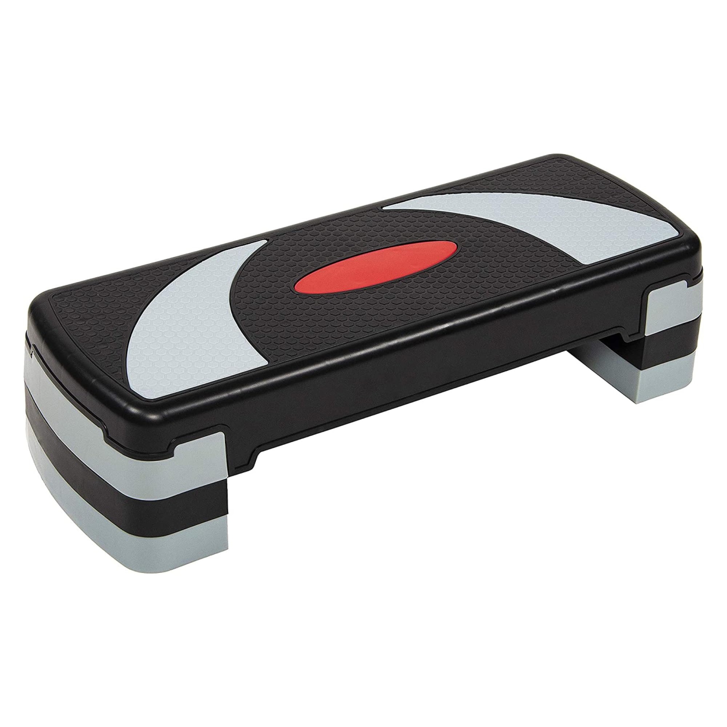 BalanceFrom – plateforme d’entraînement aérobie Stepper Step, 31 po, légère et ajustable en hauteur, noir/gris