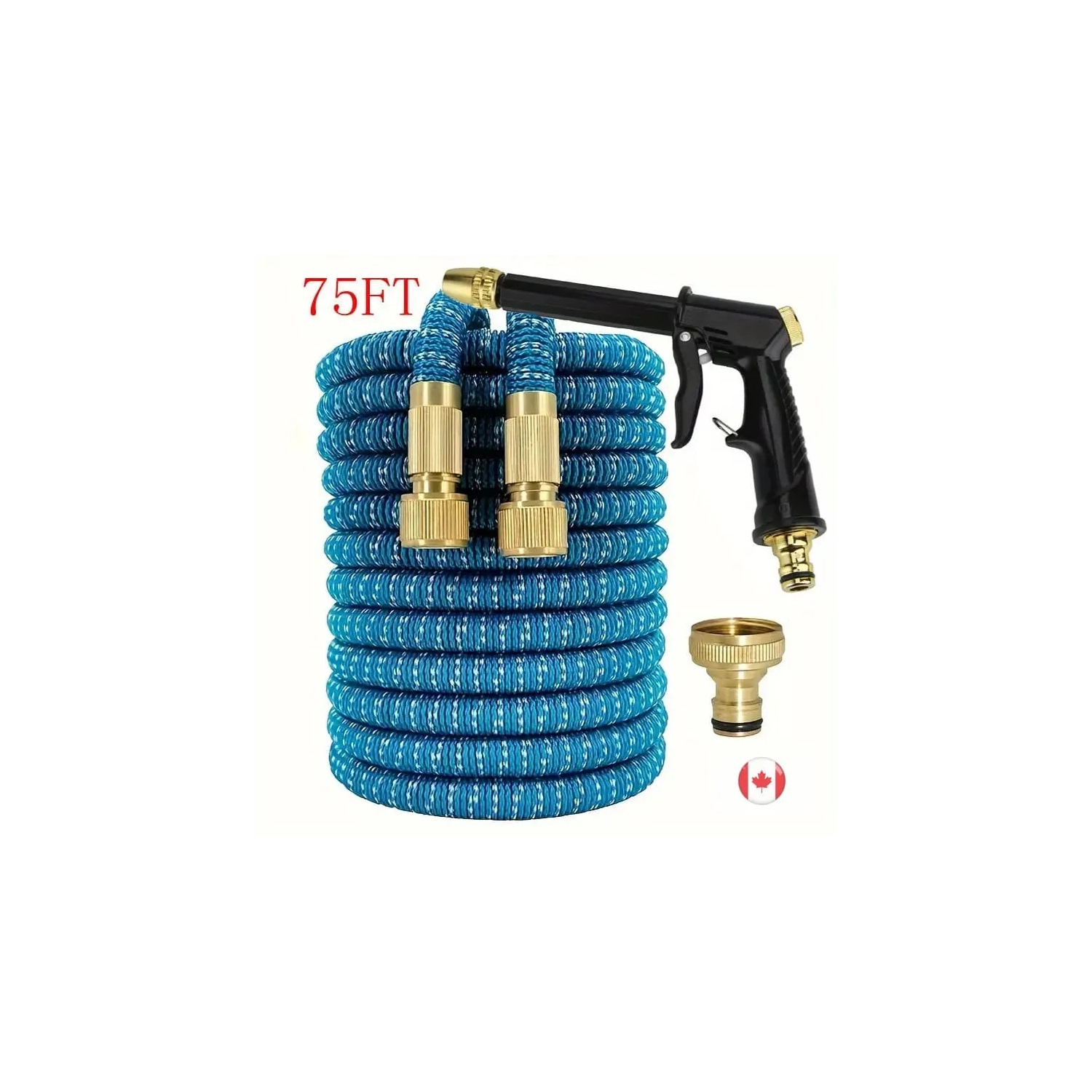 Retractable Water Hose for Car Wash & Gardening | Magic Hose with 3x Expansion, Spray Gun