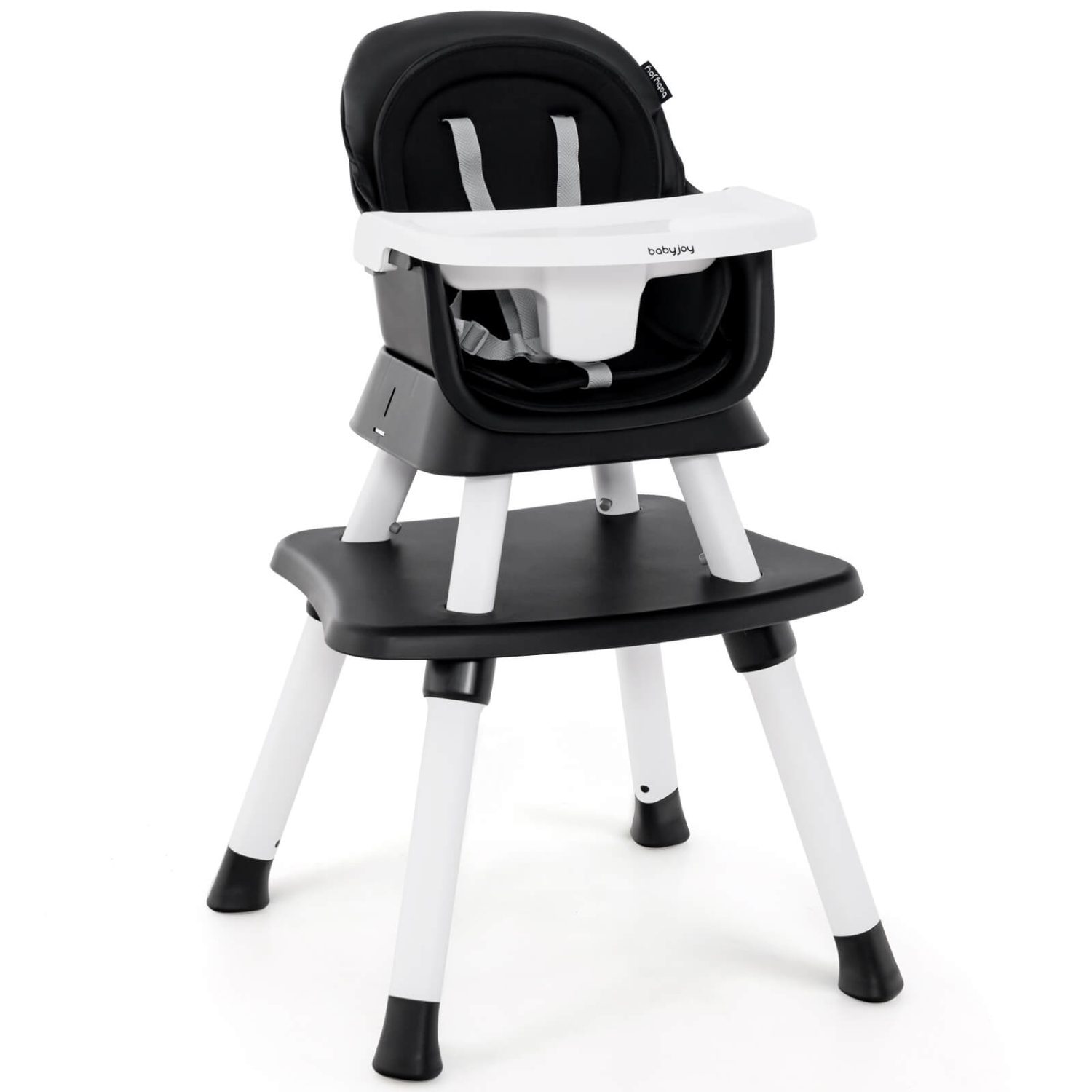 Costway 6-in-1 Baby High Chair Convertible Dining Booster Seat with Removable Tray