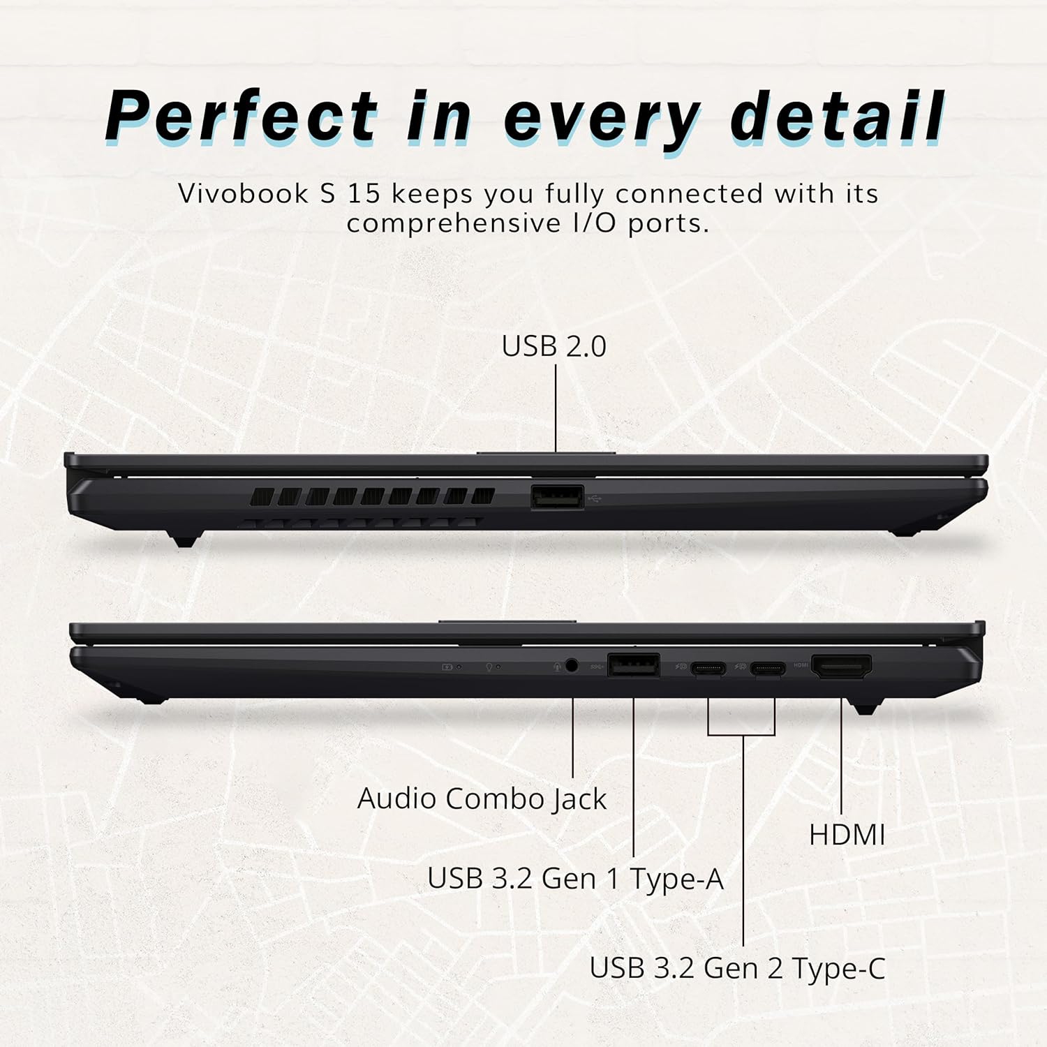 Portable VivoBook S 15 Slim HD intégrale de 15,6 po d'ASUS, Ryzen 5 5600H d'AMD, SSD 512&nbsp;Go, mémoire vive 8&nbsp;Go, carte graphique Radeon