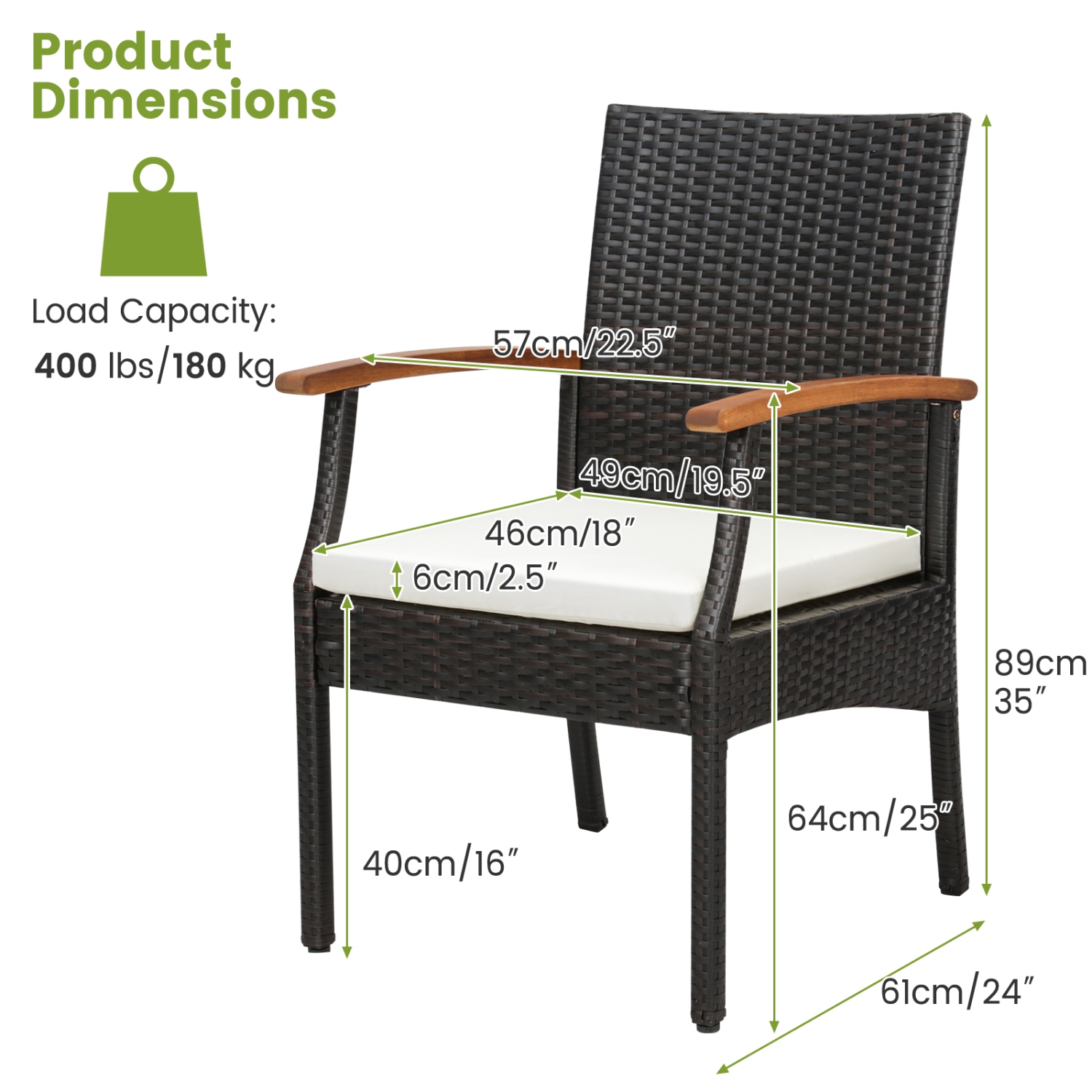 Gymax 5PCS Rattan Dining Set Acacia Wood Table 4 Wicker Chairs w/ Umbrella Hole Patio