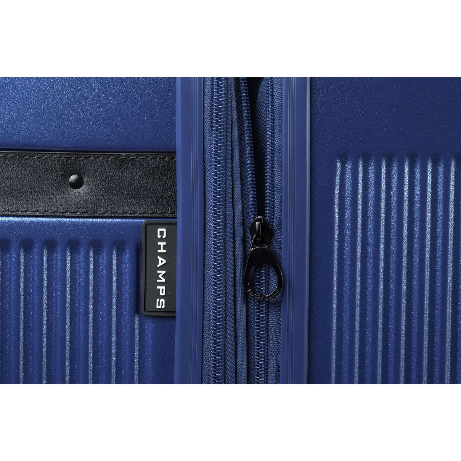 Ensemble de 3 valises rigides extensibles à 8 roulettes Collection Onyx de CHAMPS - Bleu marine