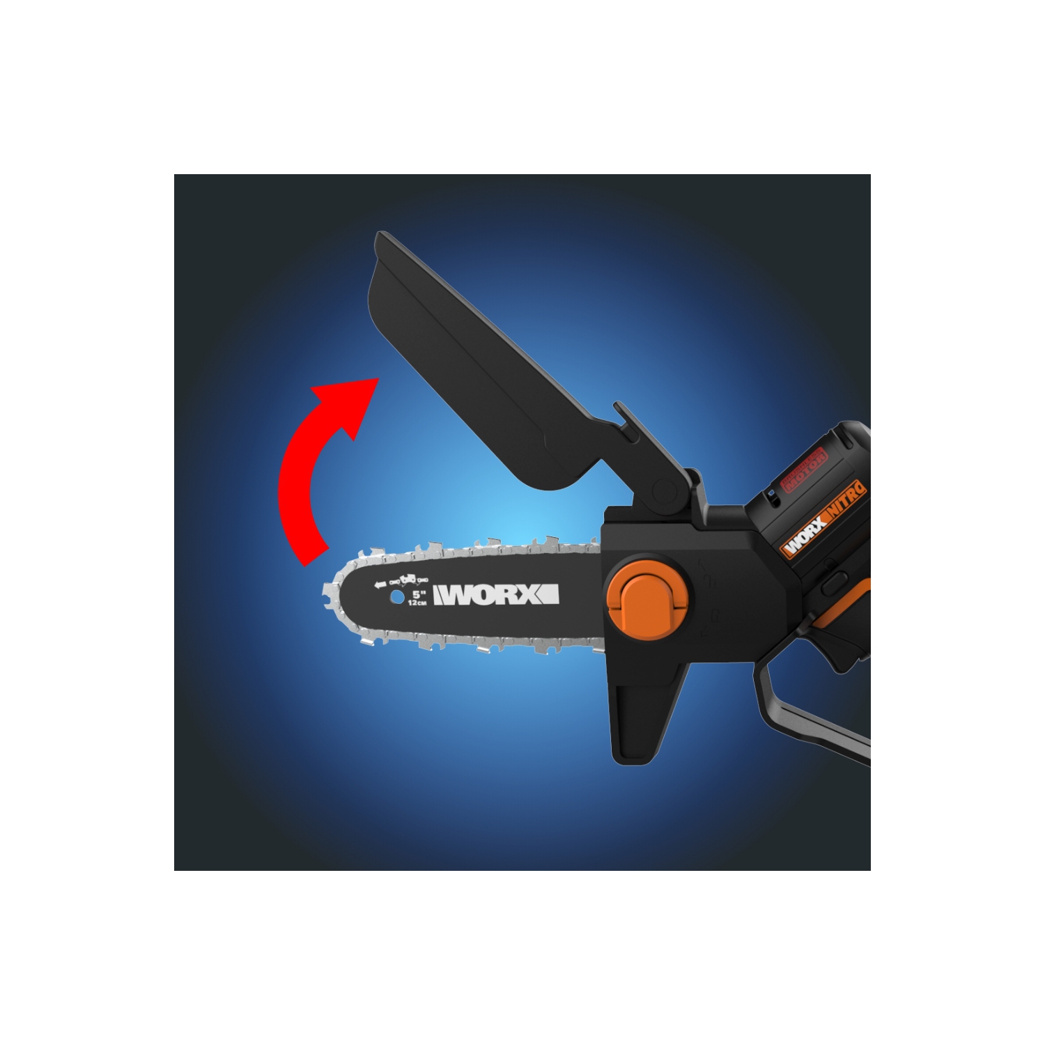 Scie d'élagage sans balais WORX WG325 Nitro 20&nbsp;V, 5 po