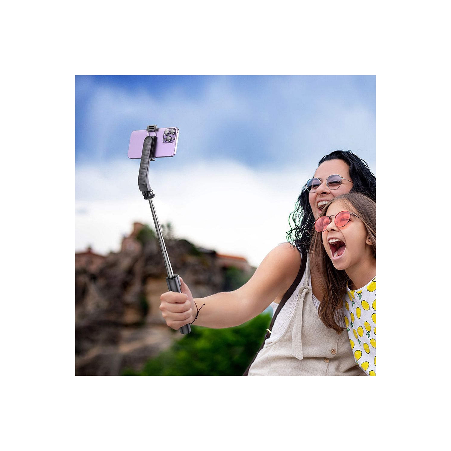 Selfie Stick Tripod & Wireless Bluetooth Remote Extendable Monopod Stand for Live Stream Tiktok iPhone Samsung Smartphones