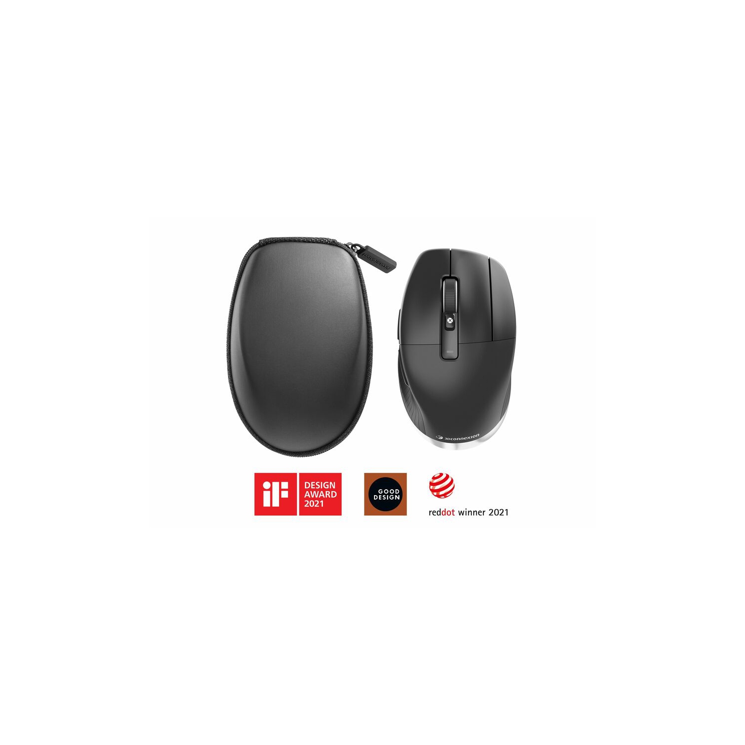 3Dconnexion CadMouse Pro 7200 DPI Wireless Optical Mouse - Black -