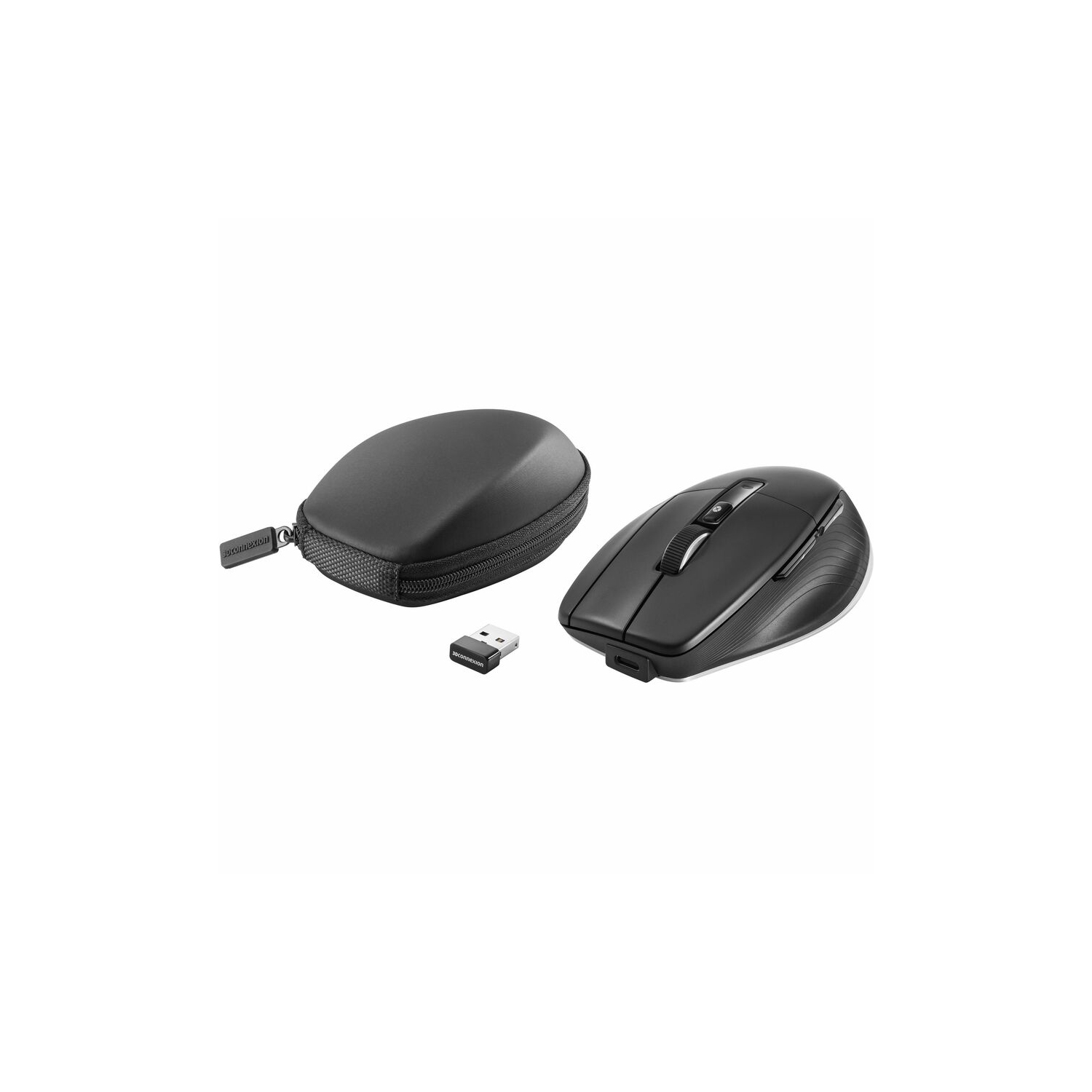 3Dconnexion CadMouse Pro 7200 DPI Wireless Optical Mouse - Black -