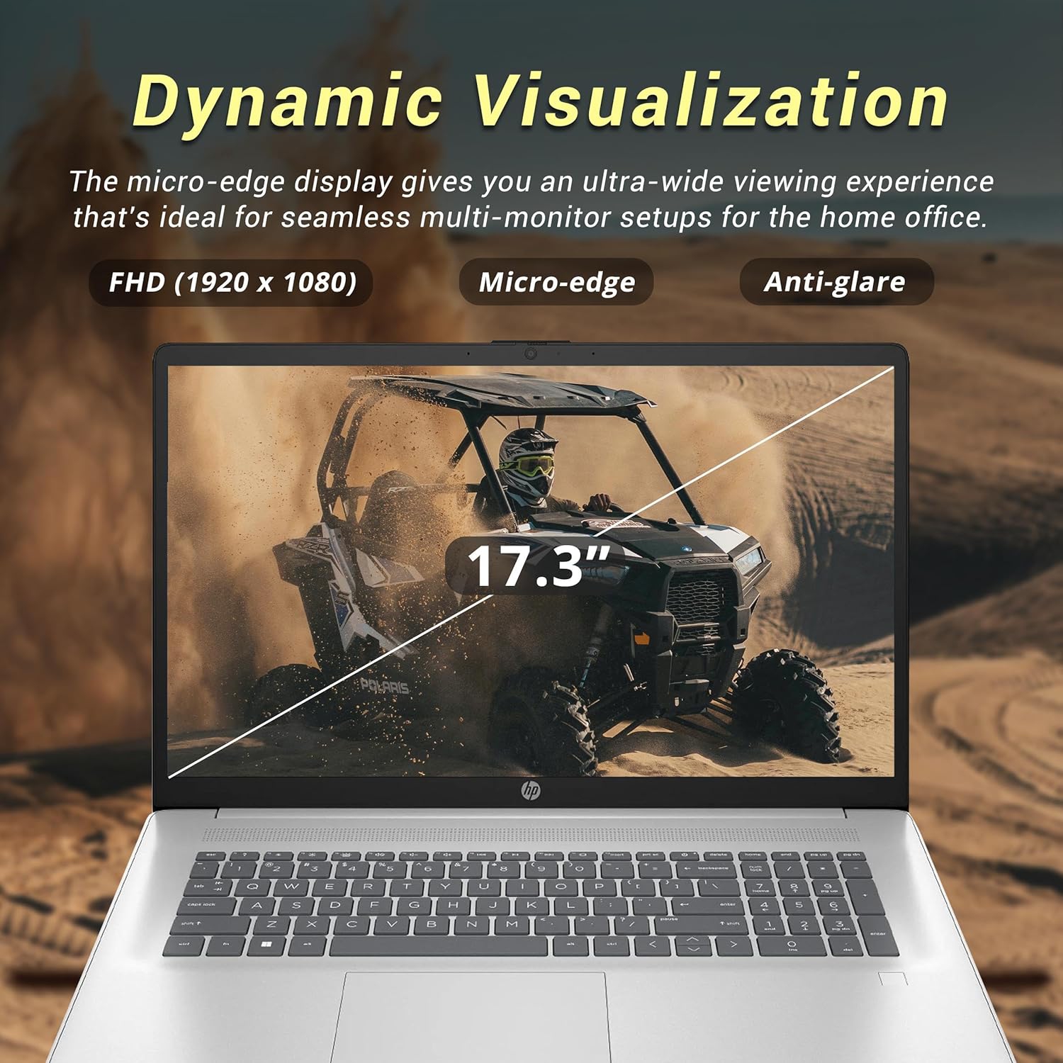 HP 17.3" IPS FHD Business Laptop, Intel Core i3-N305 Processor, 2TB SSD, 32GB RAM, Intel UHD Graphics, Full-Size Keyboard, Win 11 Pro, Natural