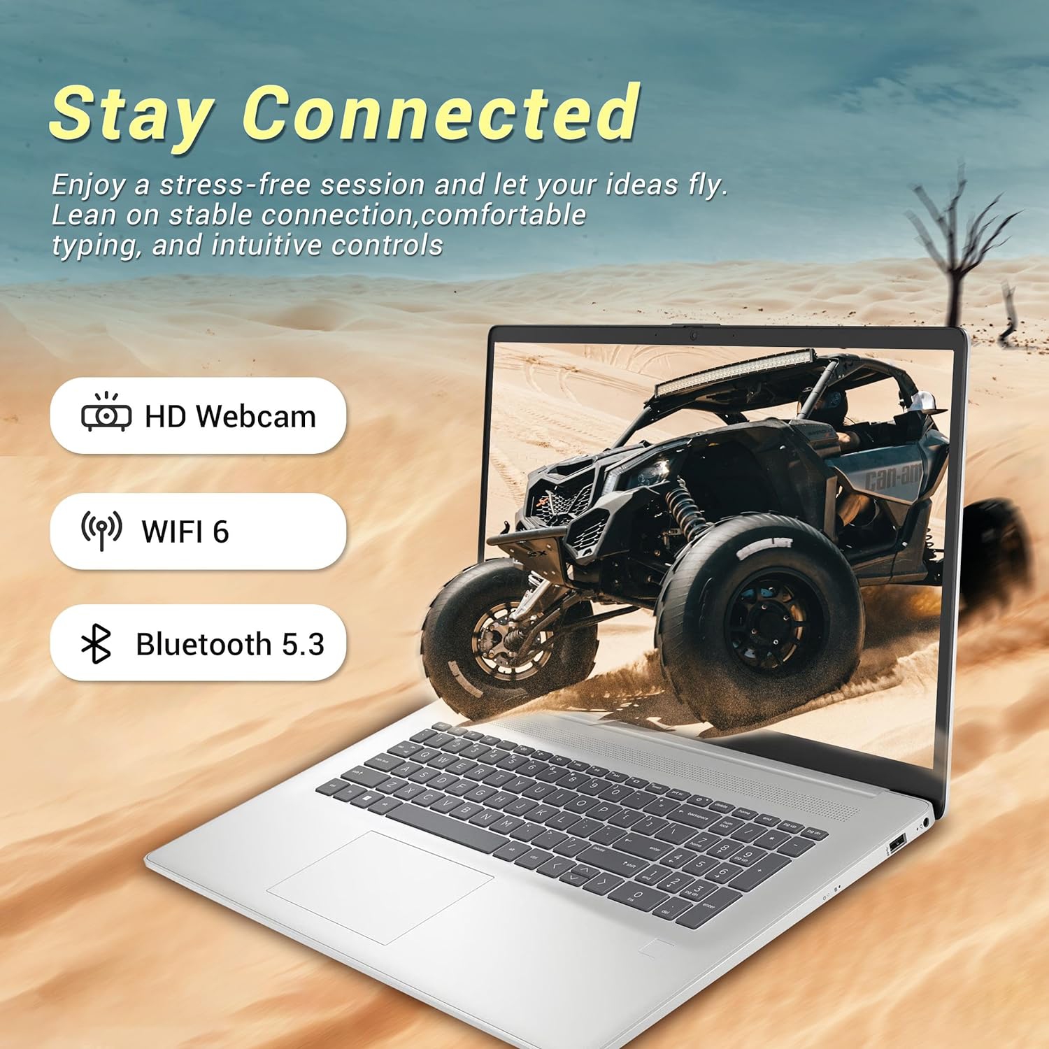 HP 17.3" IPS FHD Business Laptop, Intel Core i3-N305 Processor, 2TB SSD, 32GB RAM, Intel UHD Graphics, Full-Size Keyboard, Win 11 Pro, Natural