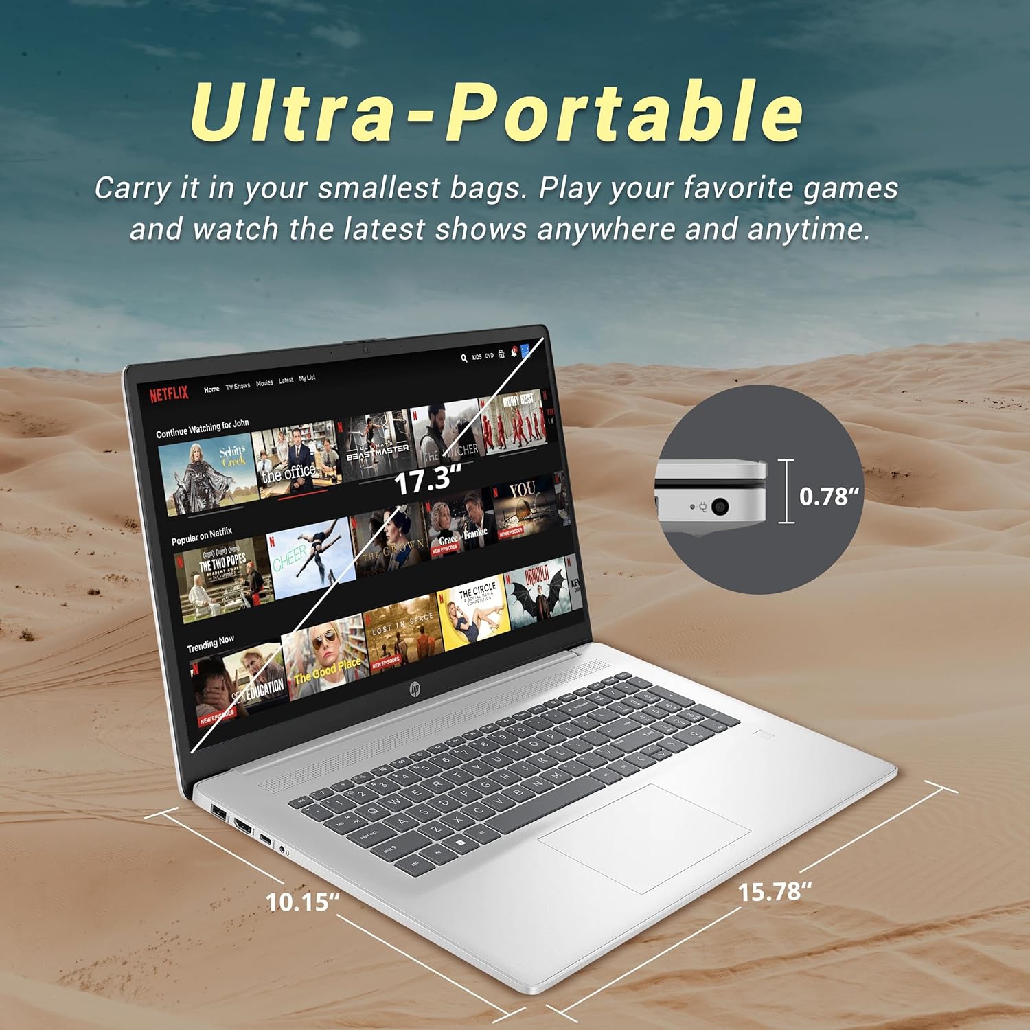 HP 17.3" IPS FHD Business Laptop, Intel Core i3-N305 Processor, 2TB SSD, 32GB RAM, Intel UHD Graphics, Full-Size Keyboard, Win 11 Pro, Natural