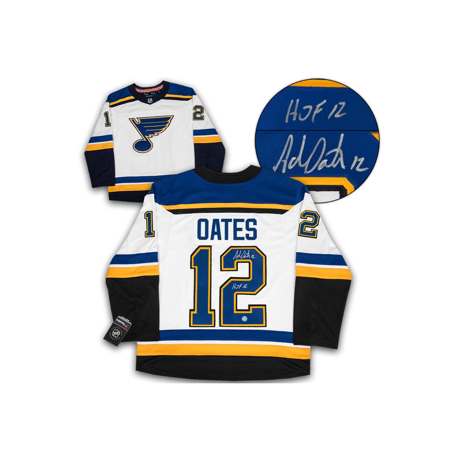 Adam Oates St Louis Blues Signed White Fanatics Jersey