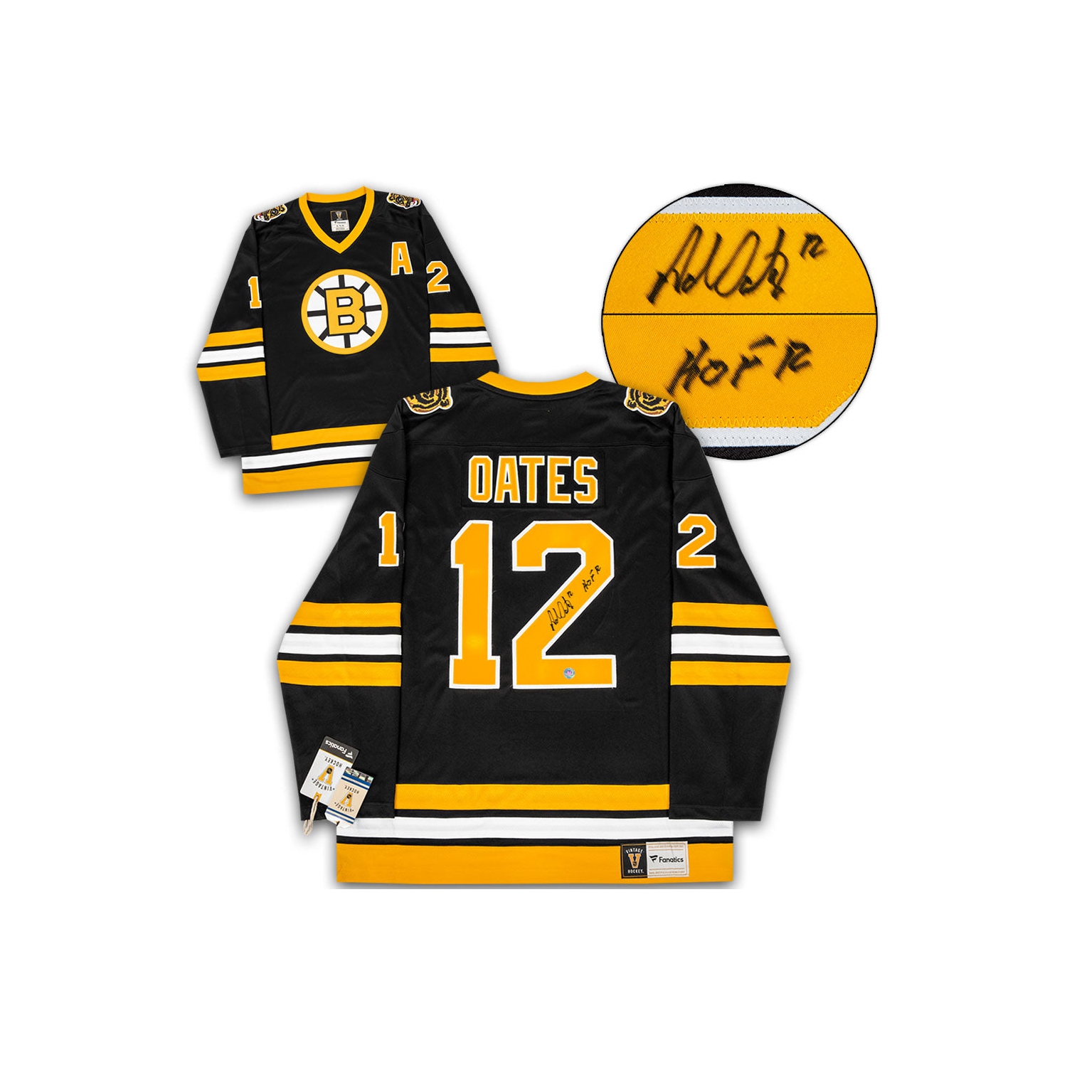 Adam Oates Boston Bruins Signed Retro Fanatics Jersey