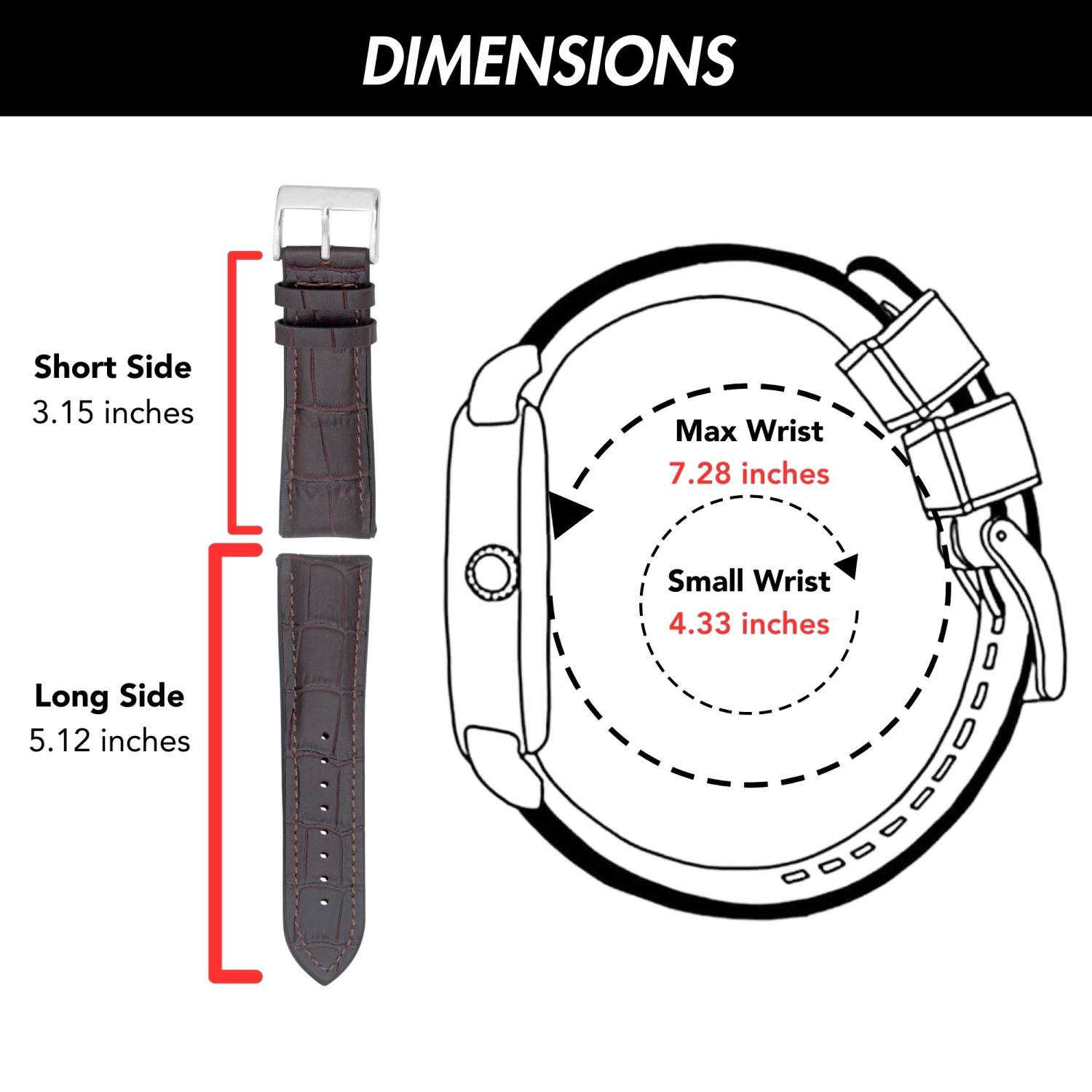 Bracelet hybride en cuir et en caoutchouc Bandini 20&nbsp;mm pour Galaxy Watch6 5 4 de Samsung, actif, aussi compatible avec les montres Vivoactive 5
