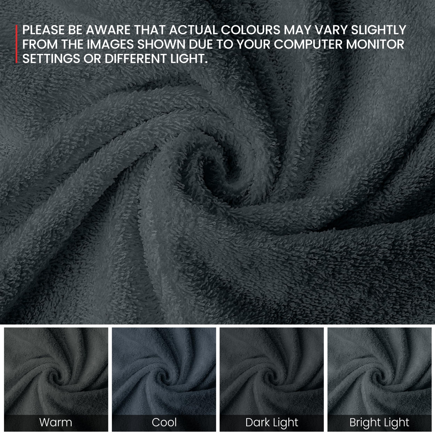 Canadian Linen Imperial Washcloths, 12 Pack, 12”x12”, Lightweight Quick Dry Soft Absorbent Cotton Face Towels Set, Wash Cloth for Salon Home, Dark