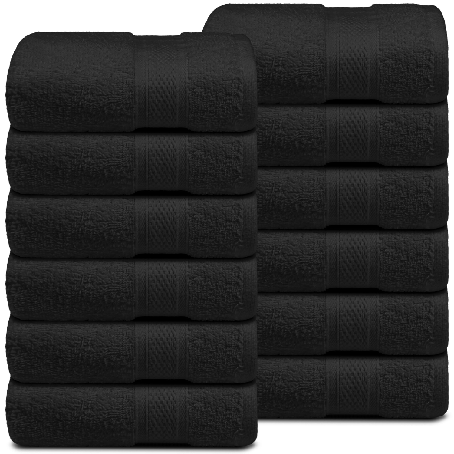 Débarbouillettes Canadian Linen Imperial, paq. 12, 12 x 12 po, coton doux et absorbant à séchage rapide, léger, pour le maquillage de la maison,