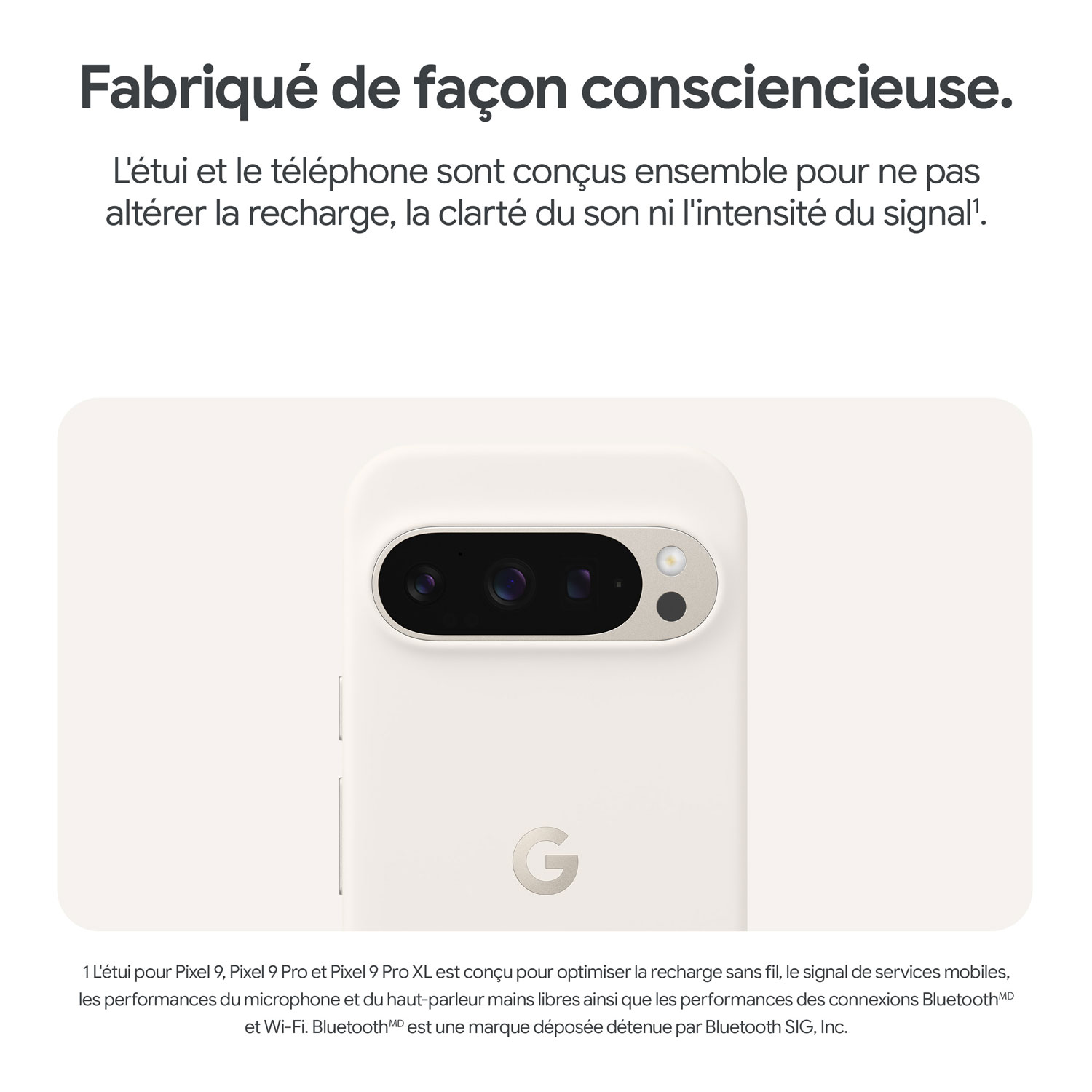 Étui rigide ajusté de Google pour Pixel 9/9 Pro - Noir volcanique