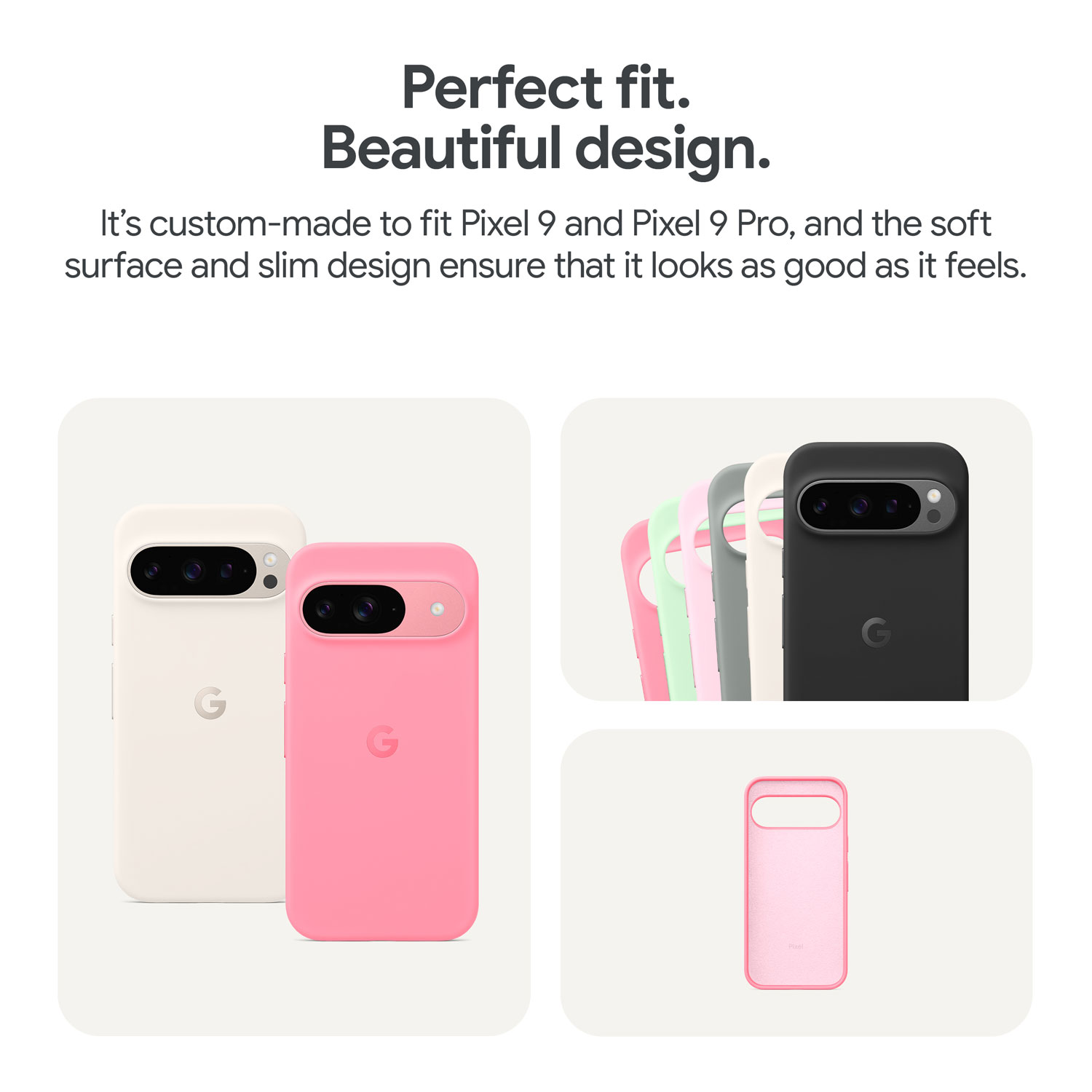 Étui rigide ajusté de Google pour Pixel 9/9 Pro - Noir volcanique