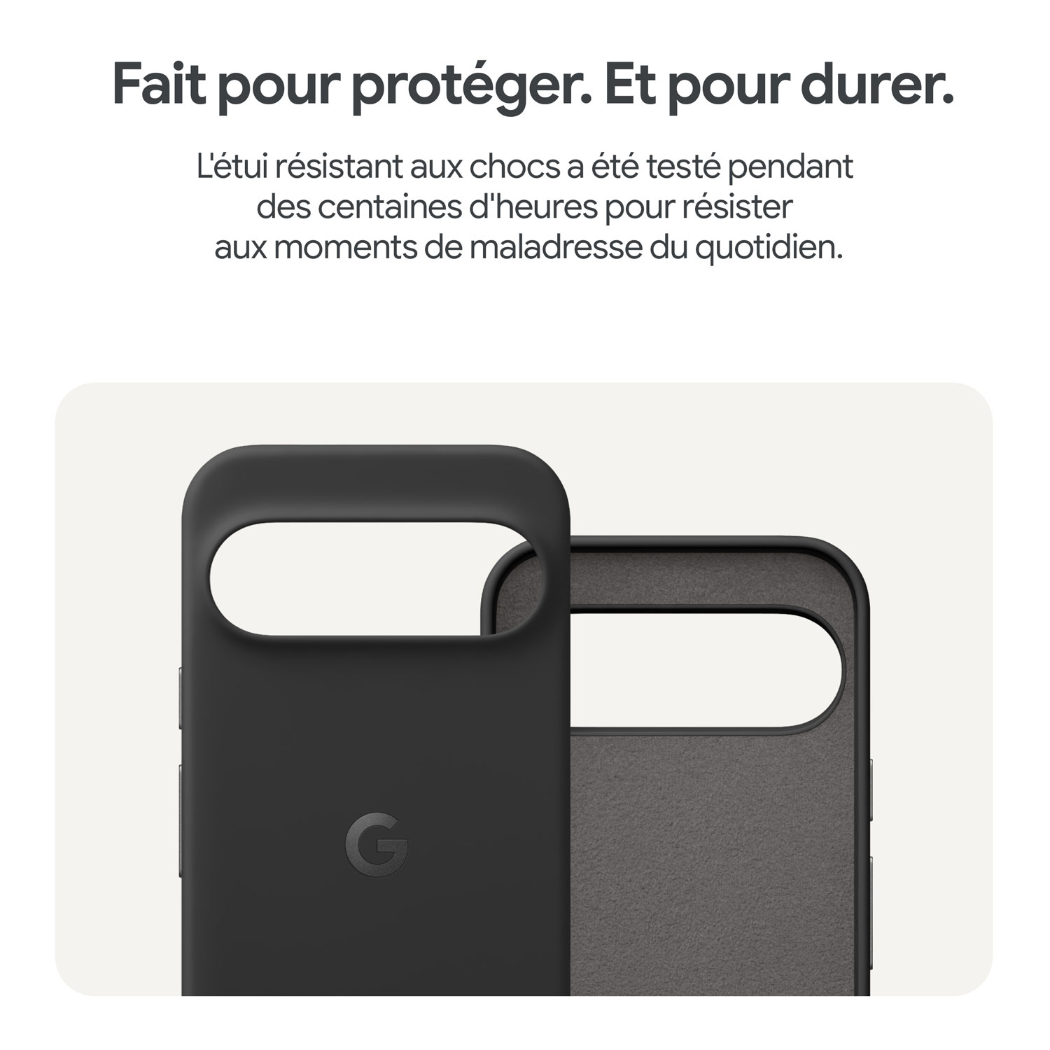 Étui rigide ajusté de Google pour Pixel 9/9 Pro - Noir volcanique