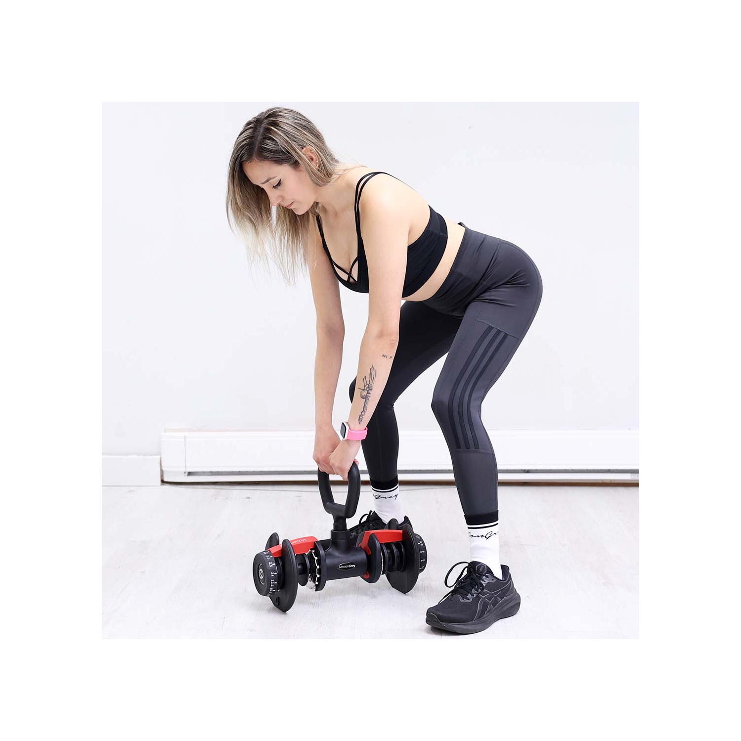 MotionGrey Dumbbell Converter - Convert Dumbbells to Barbell Set and Kettlebell or Home Gym Essentials, Adjustable Barbell, Weight Bars for Weight