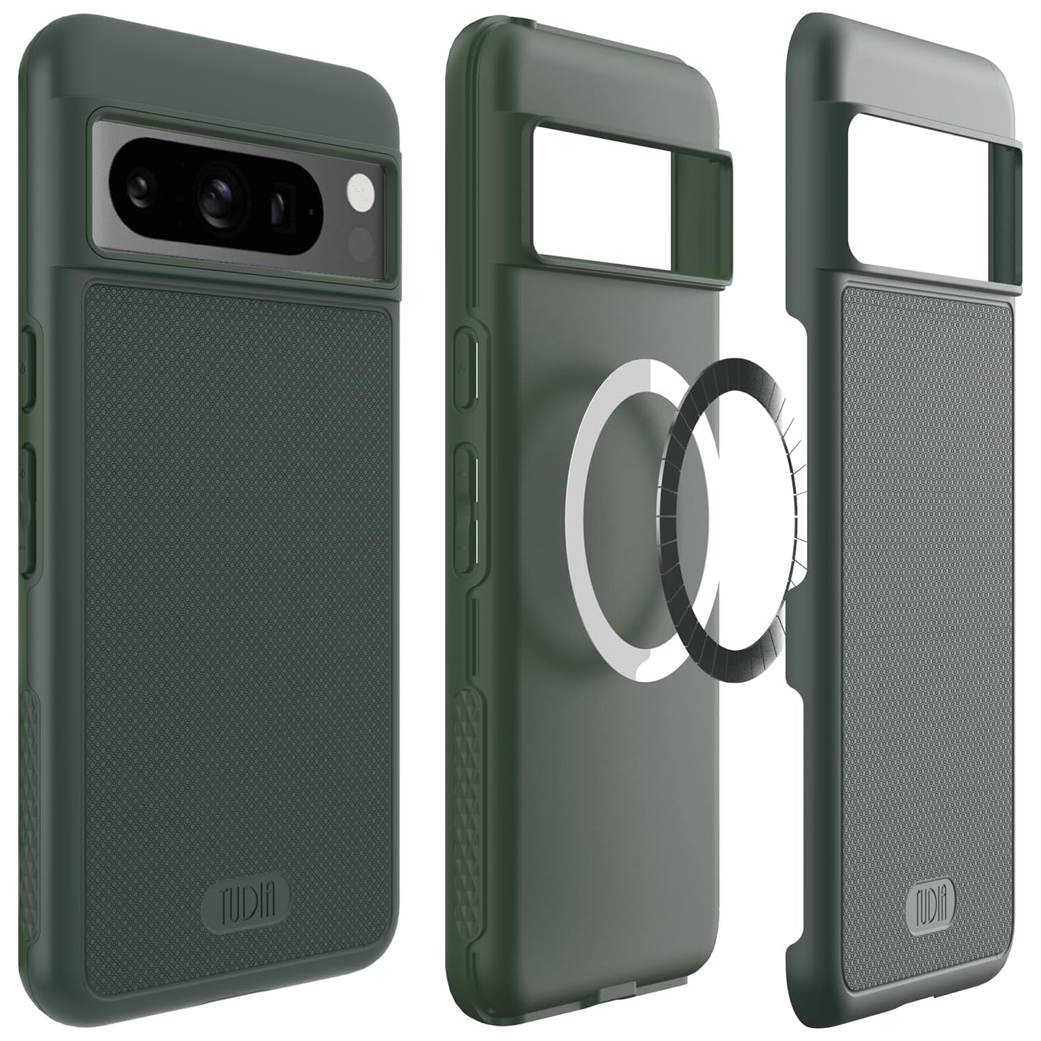 Étui MergeGrip de TUDIA pour Pixel 8 Pro de Google avec MagSafe - Vert pin