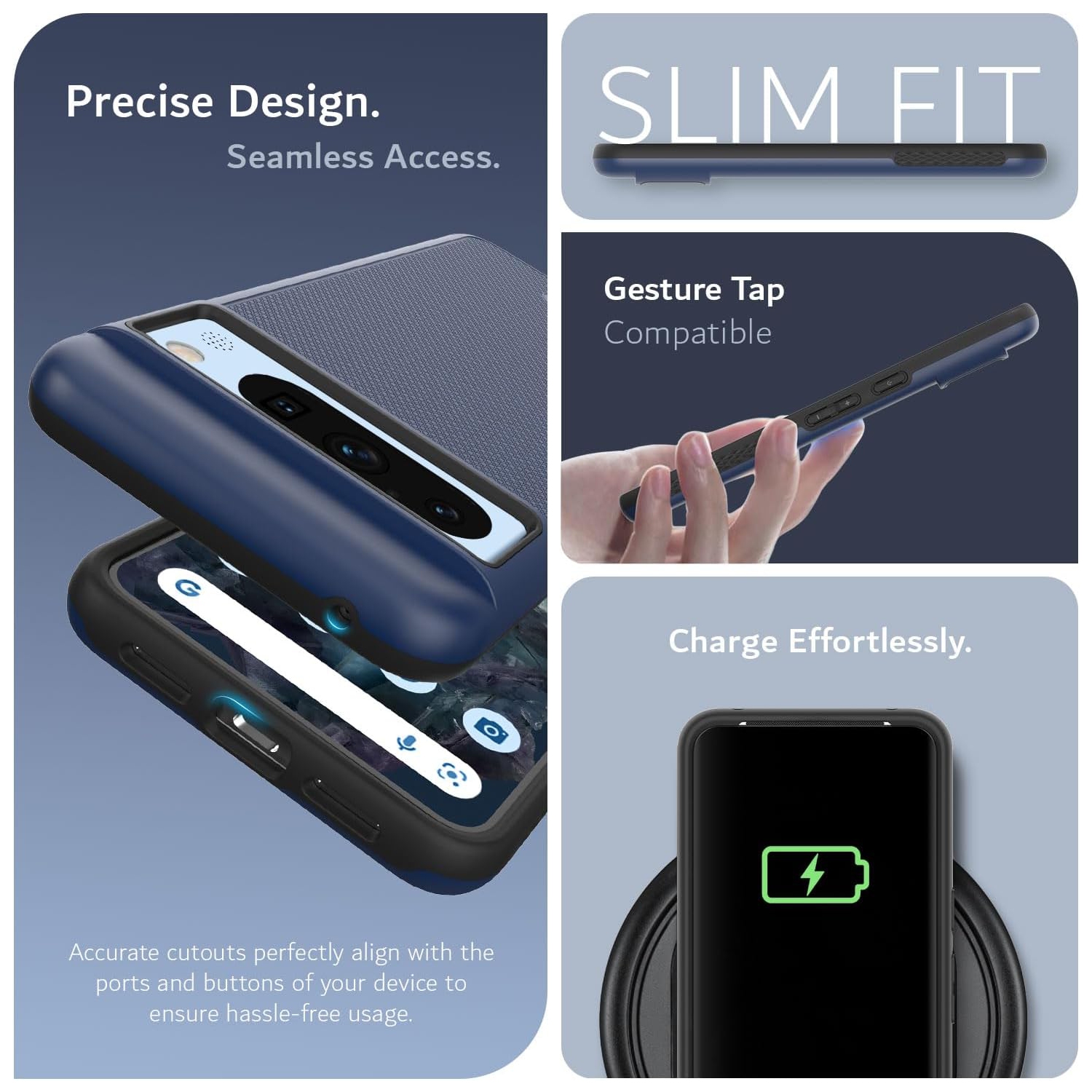 Étui MergeGrip de TUDIA pour Pixel 8 Pro de Google avec MagSafe - Indigo