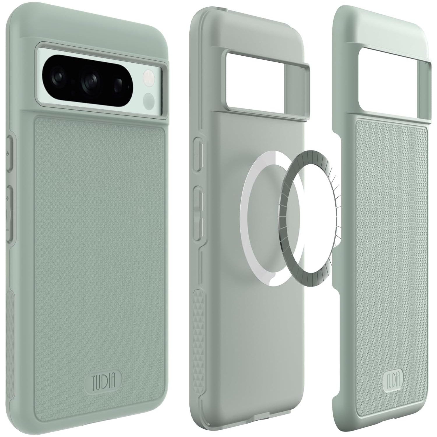 Étui MergeGrip de TUDIA pour Pixel 8 Pro de Google avec MagSafe - Lys verts