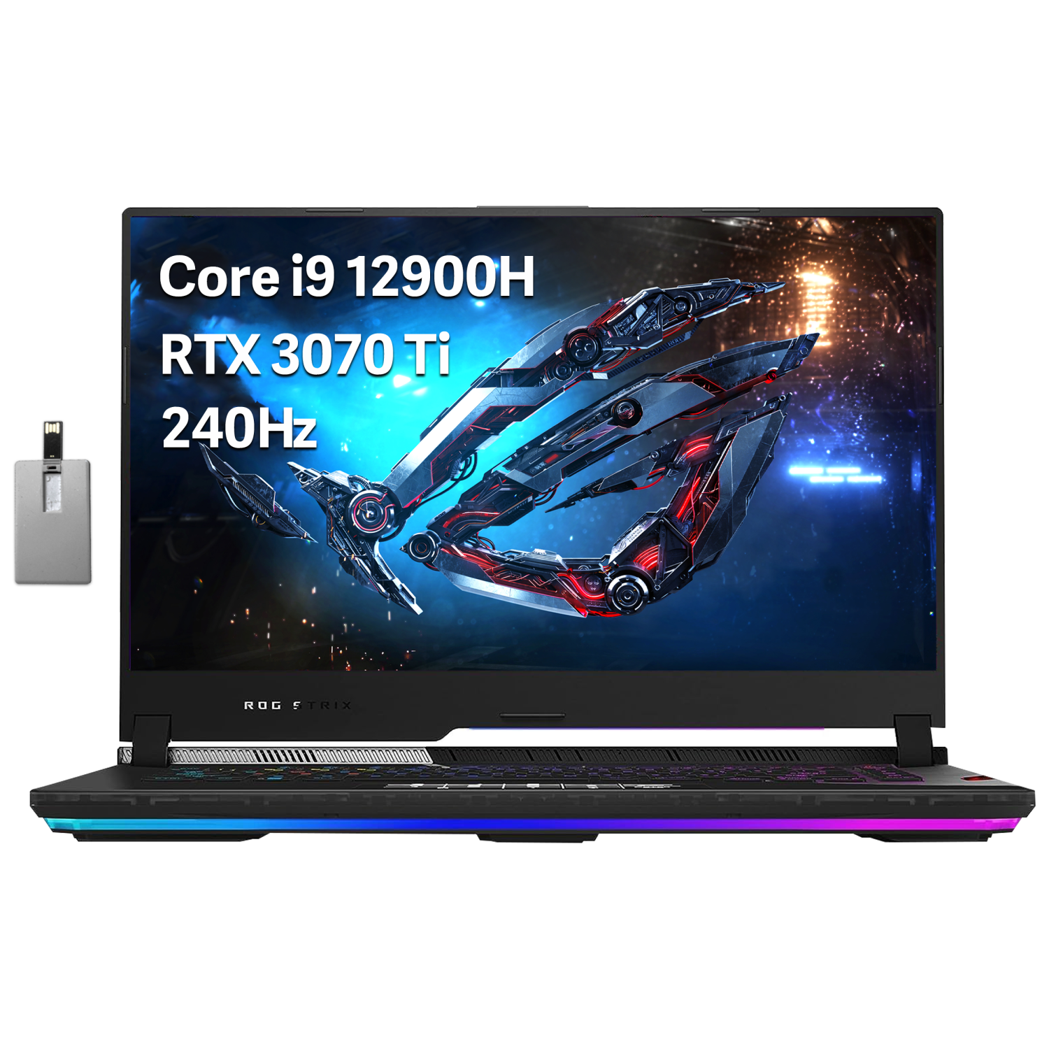 ASUS ROG Strix Scar 15.6" 240Hz QHD Gaming Laptop, Intel Core i9 12900H, 4TB PCIe SSD, 64GB RAM, RGB Backlit Keyboard, NVIDIA GeForce RTX 3070 Ti, Win 11 Pro, 32GB Hotface USB Card