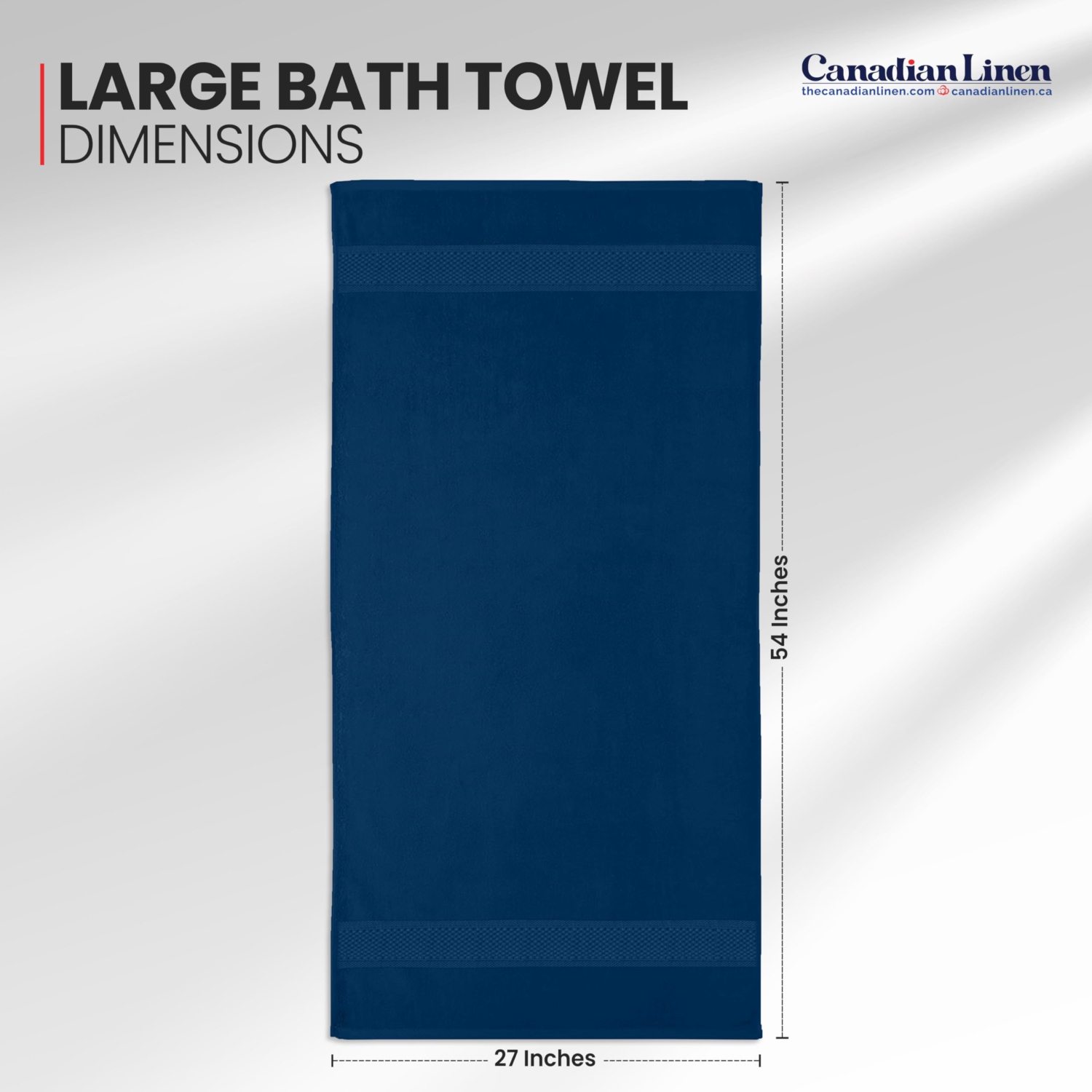 Canadian Linen Imperial – Ensemble de grandes serviettes de bain, 27 x 54 po, paq. 4, doux absorbant, léger, séchage rapide pour la maison, B&B