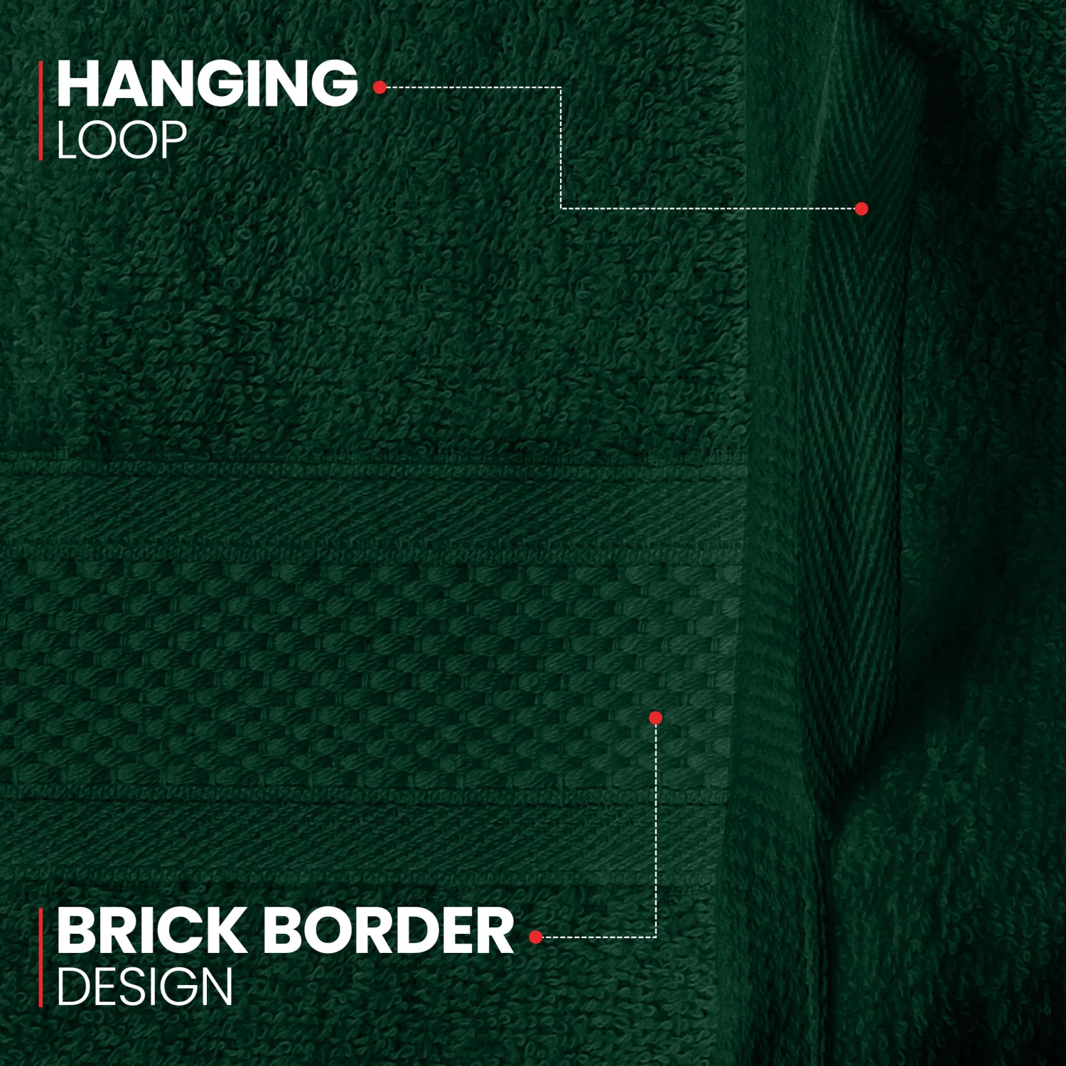 Canadian Linen Imperial Large Bath Towels Set, 27”x54” 4 Pack, Soft Absorbent Cotton Lightweight Quick Dry Towel for Home Spa Hair Salon, Hunter Green