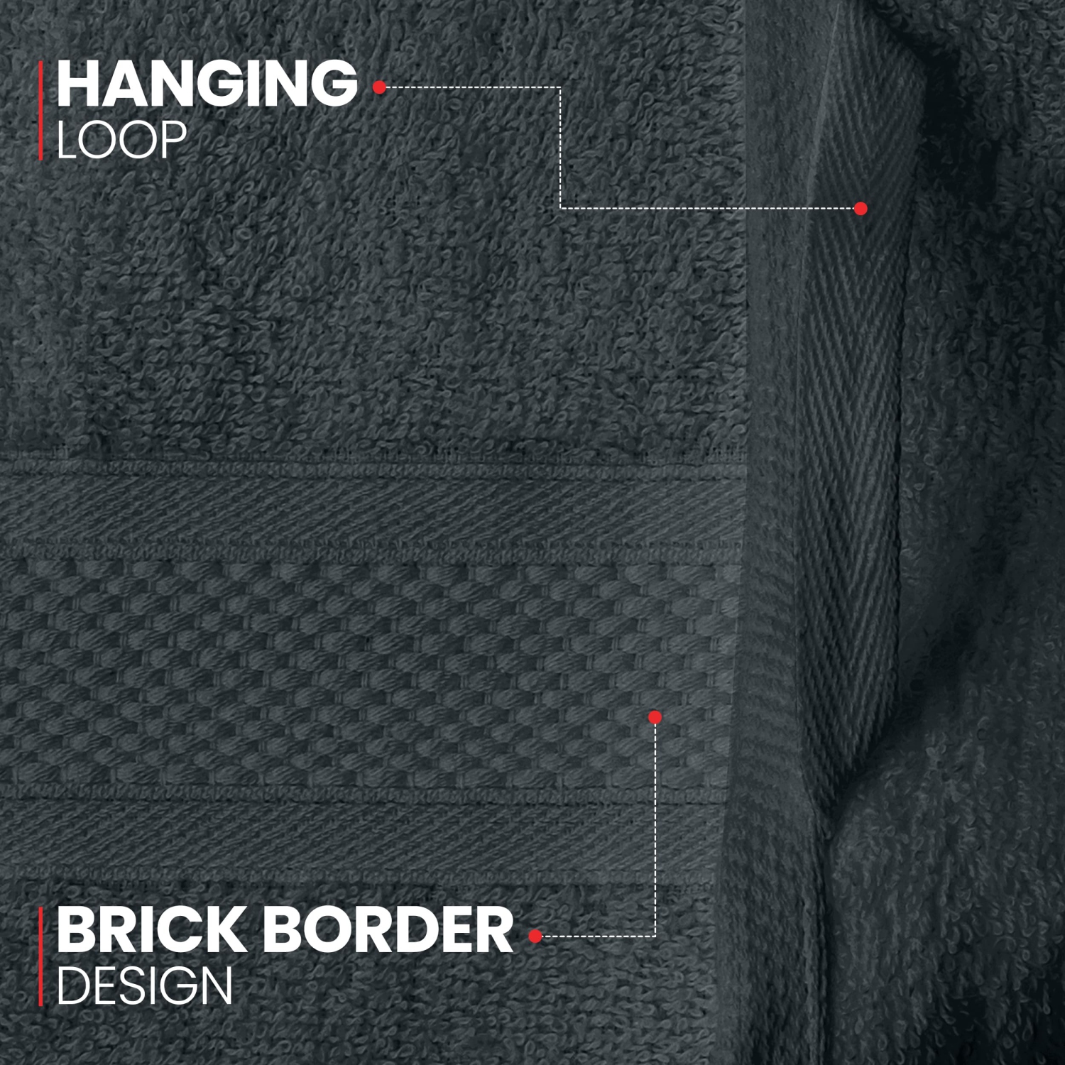 Canadian Linen Imperial Large Bath Towels Set, 27”x54” 4 Pack Lightweight Quick Dry Soft Absorbent Cotton Body Towel for Home Hotel Resorts, Dark Grey