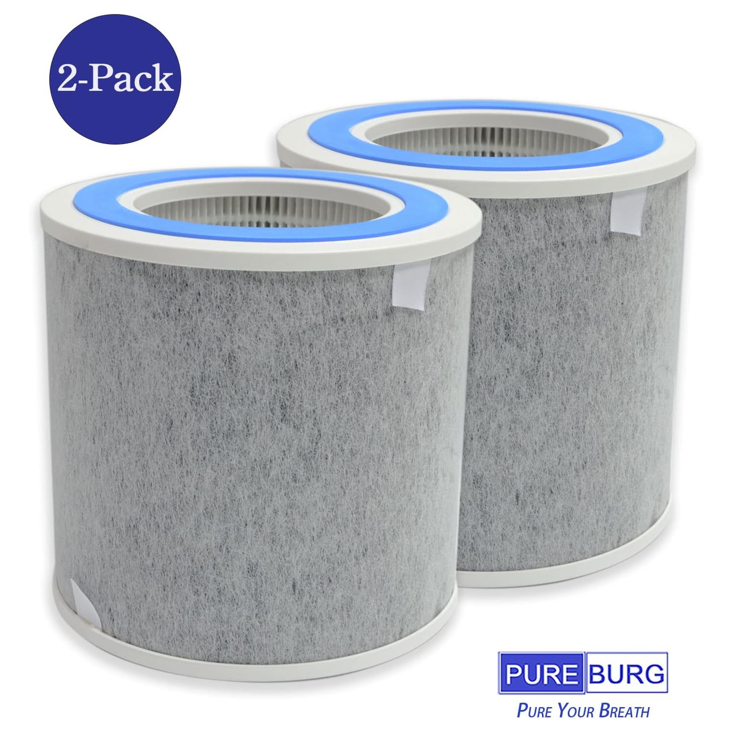 HP100 Replacement True HEPA Filters Compatible with Shark HP100 HP102 HC450 HC451 HC452 Air Purifiers, Part Number HE1FKBAS,H13 4-Stage Filtration