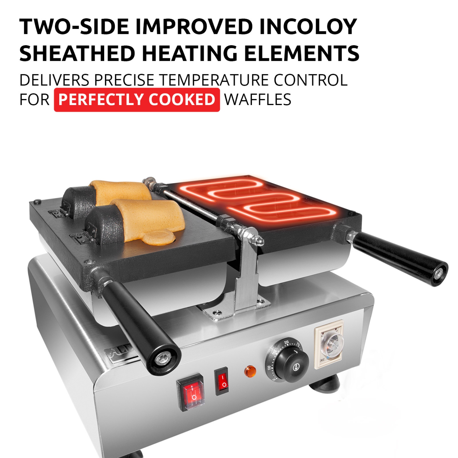 AP-188 Waffle Coffee Cup Maker | 2 Pcs | 3-Layer Japanese Nonstick Coating | 110V