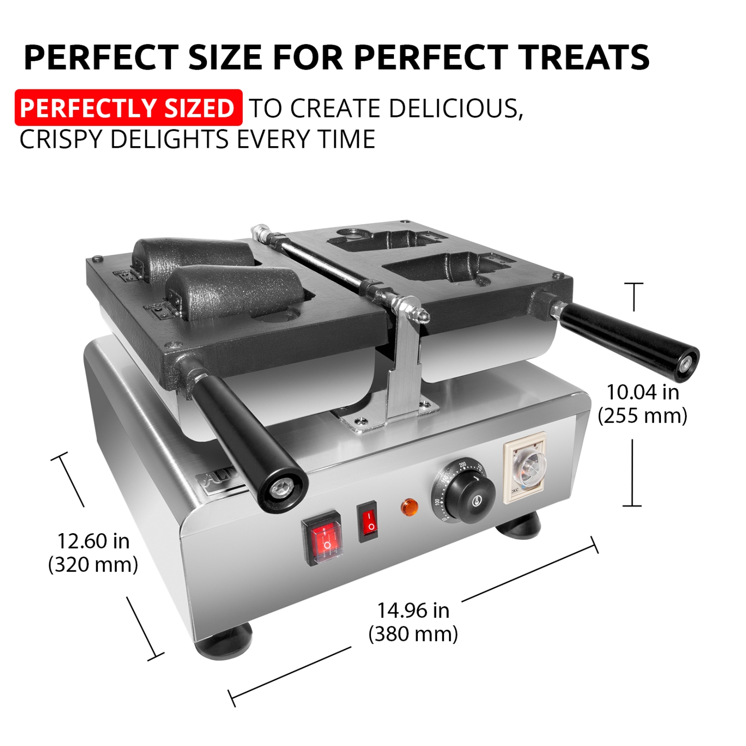 AP-188 Waffle Coffee Cup Maker | 2 Pcs | 3-Layer Japanese Nonstick Coating | 110V